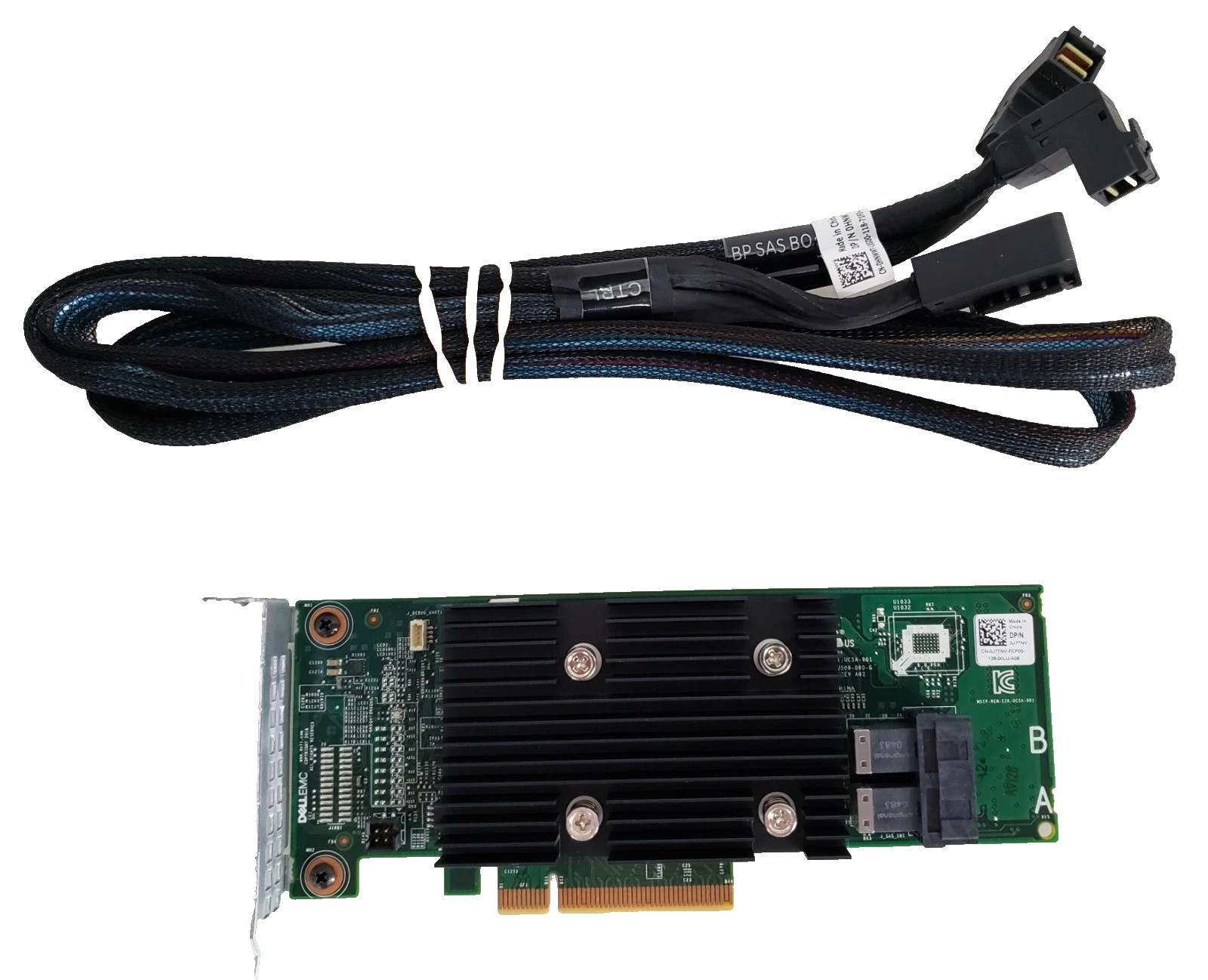 DELL 0J7TNV UCSA-901 HBA330 12Gbps SAS PCIe RAID Controller W/ 0HNWWT CABLE
