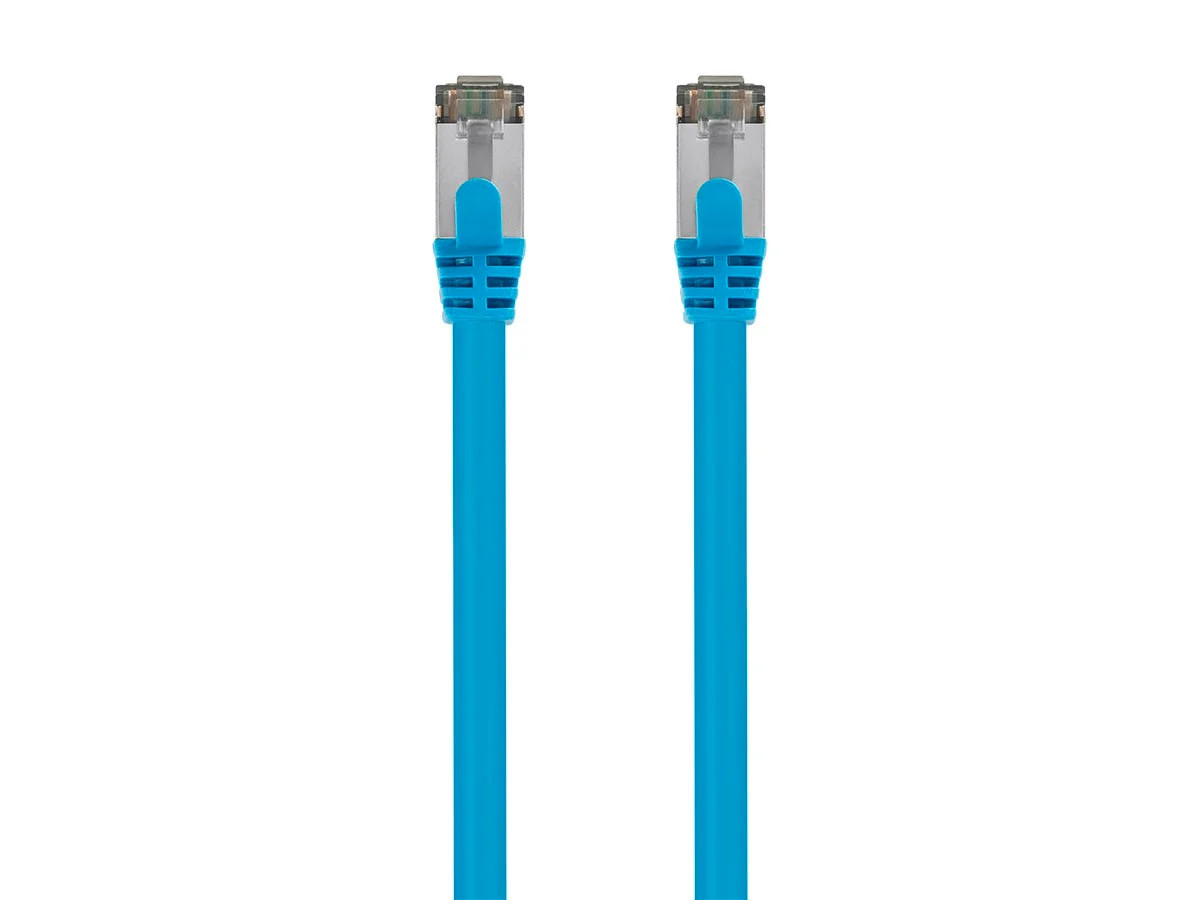 Monoprice Cat8 26AWG S/FTP Ethernet Network Cable - 25ft - Blue, 2GHz, 40Gbps