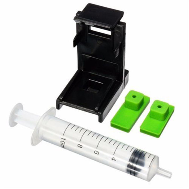 3in1 Ink Refill Cartridge Clip+ 2pcs Rubber Pad+Syringe Tool Kit For HP 60/61_z8