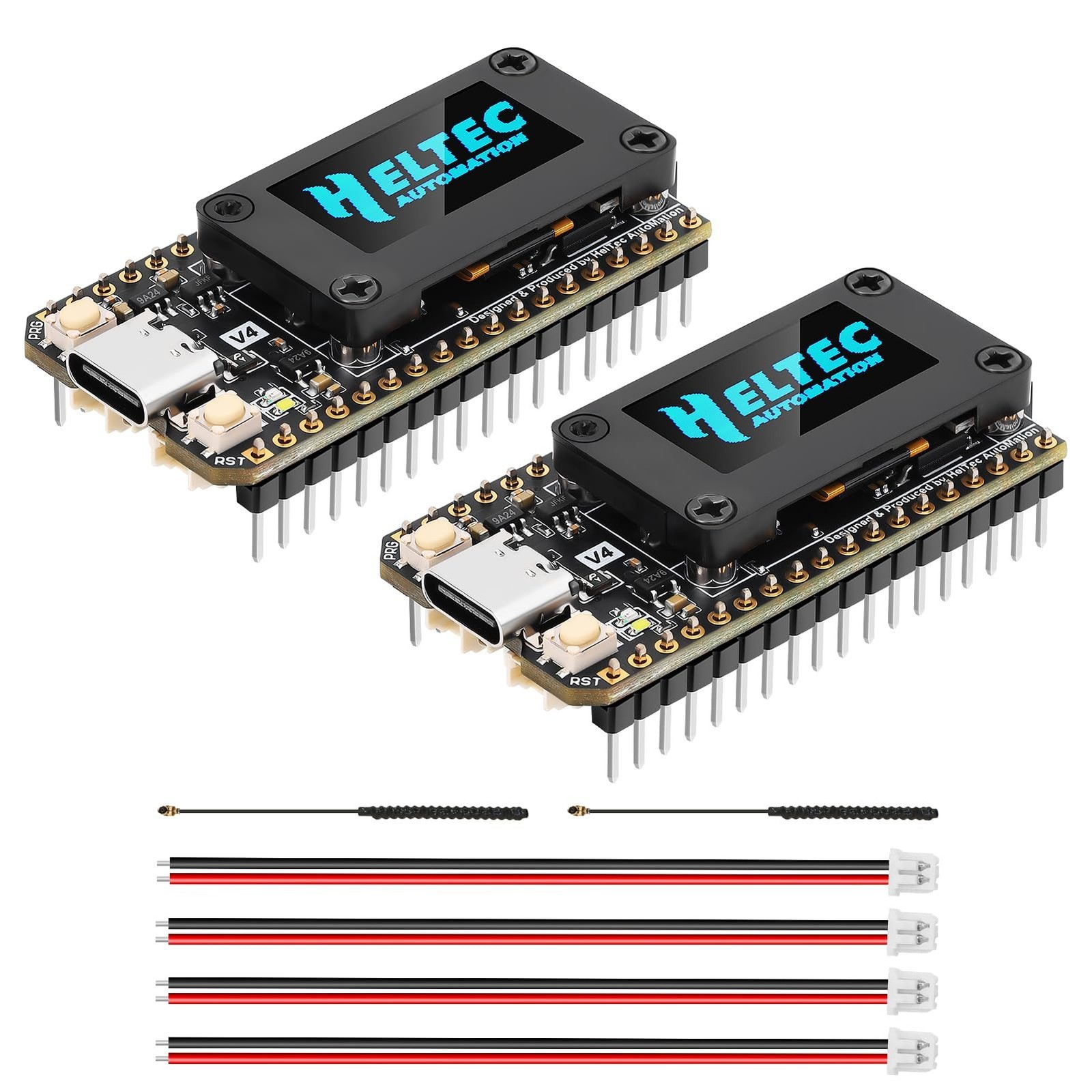 2Pcs ESP32 LoRa V4 Development Board with ESP32-S3 SX1262 LoRa Module 0.96" O...