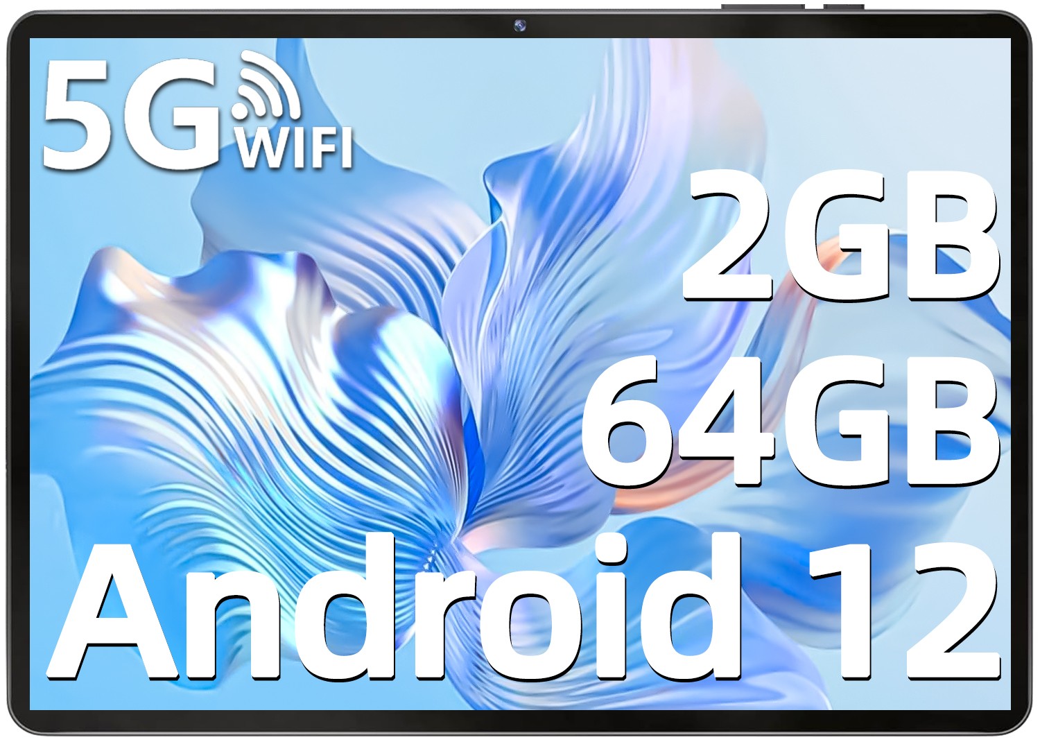 SGIN Kids Tablet 10.1 in Android 12 2GB + 64GB Bluetooth Dual-Camera 5000mAh