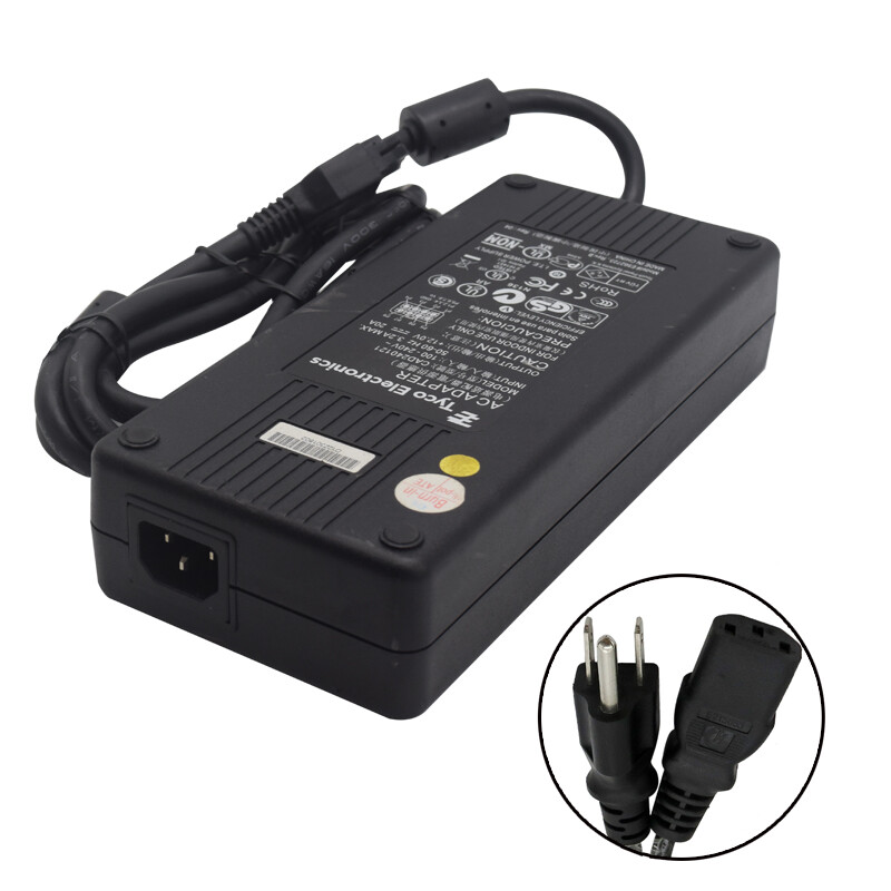 8-Pin 12V Tyco Electronics AC Adapter CAD240121 Power Supply Cord Charger