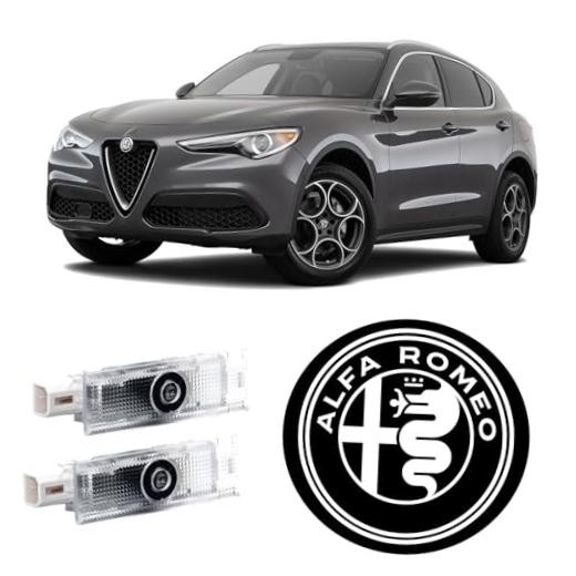 Never Fade Alfa Romeo Door Light Logo, Projection Ghost Shadow Welcome White
