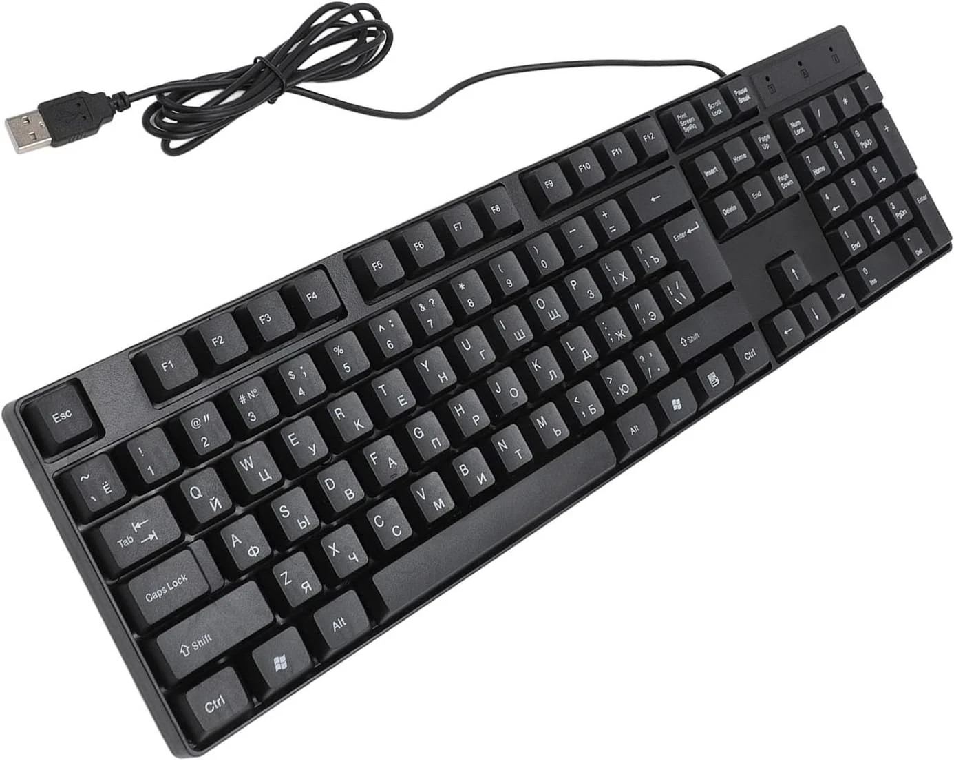USB Wired Minority Language Keyboard (Russian, English), 104 Keys 1.5M Cable, Er