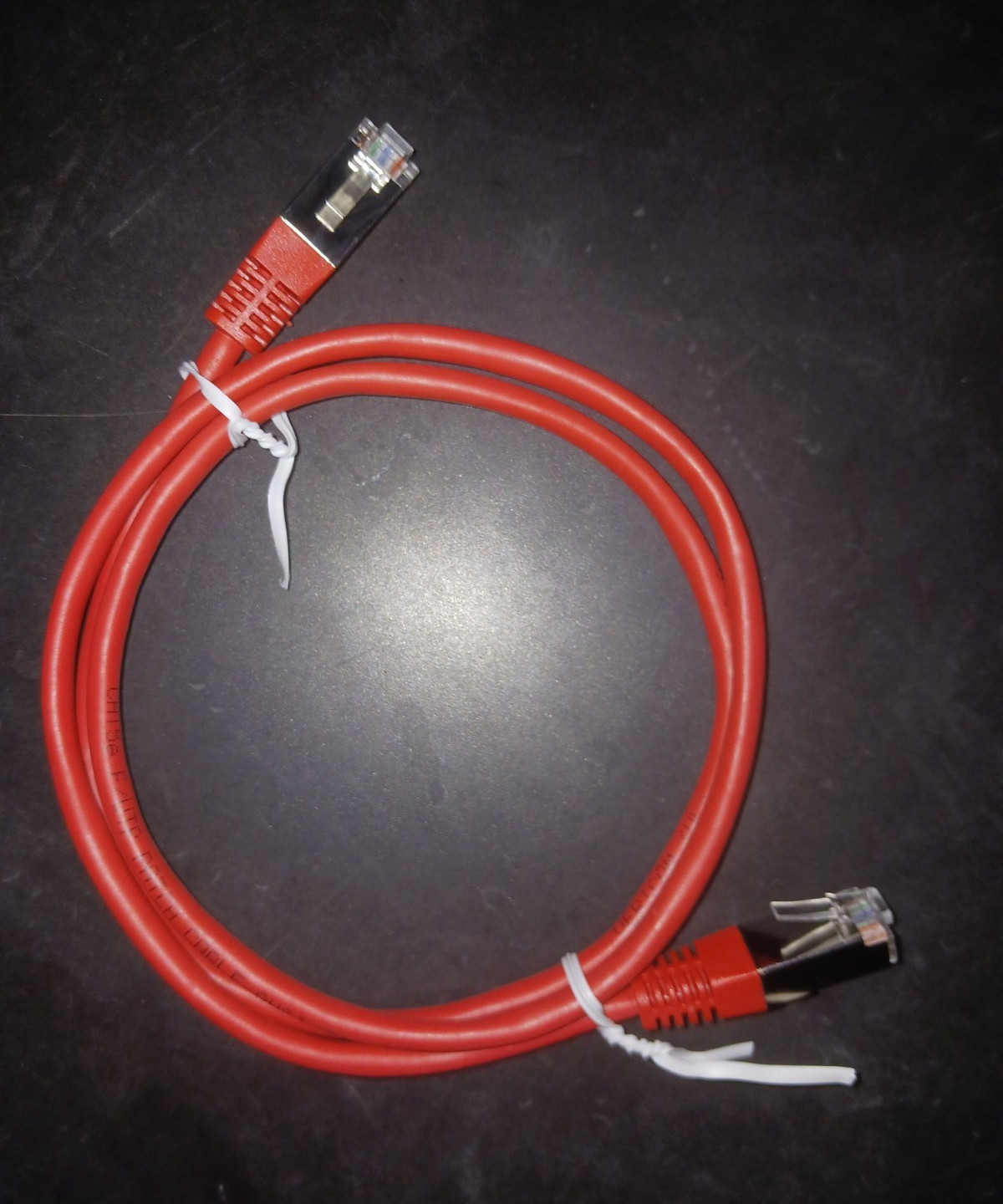 Ethernet Cable RJ-45 to RJ-45 CAT5e F/UTP Patch Cable 3ft Round Network Patch