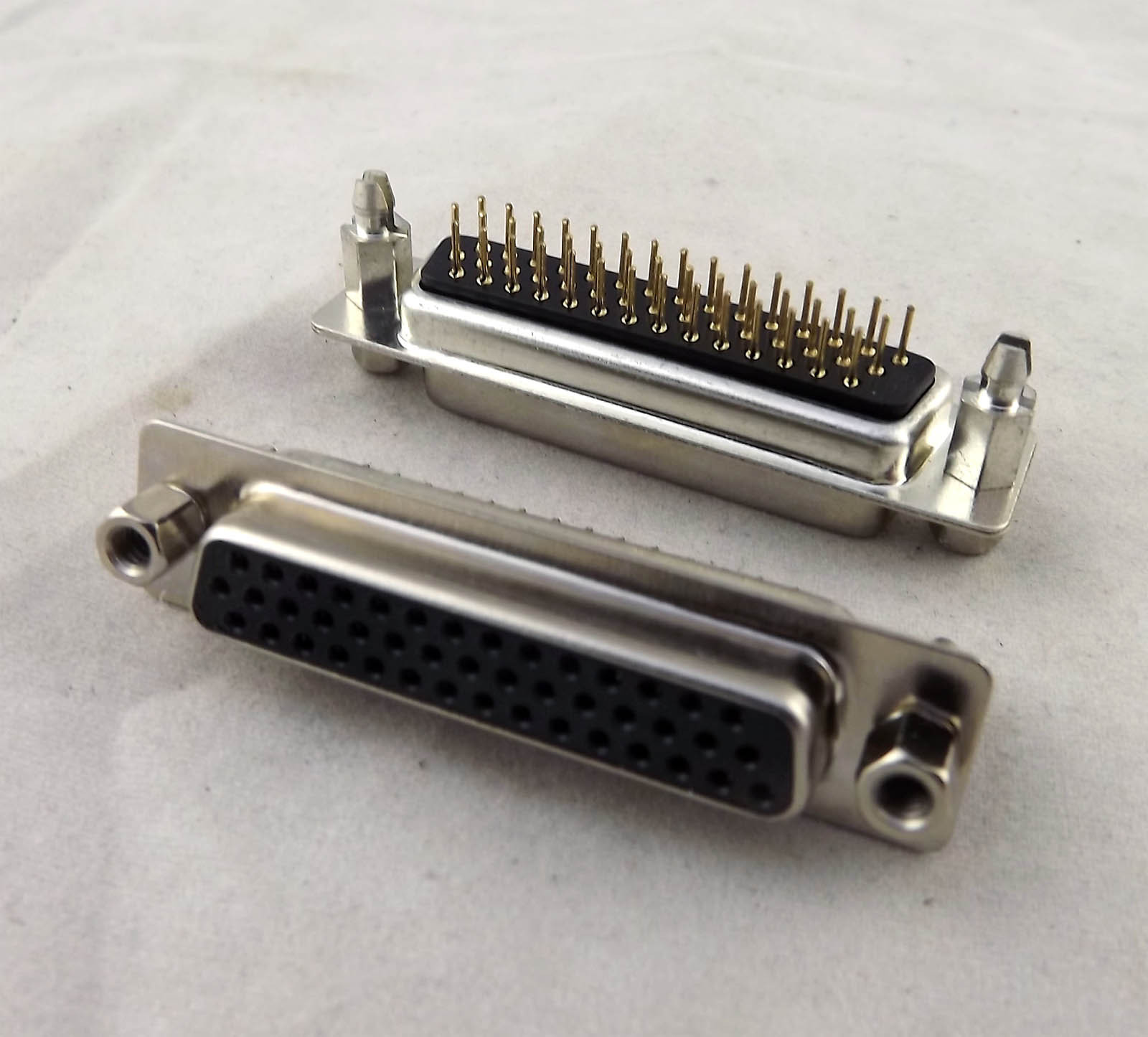 2x DB44 44Pin D-SUB Female DIP PCB Straight Solder Type Connector Adapter 3 Rows