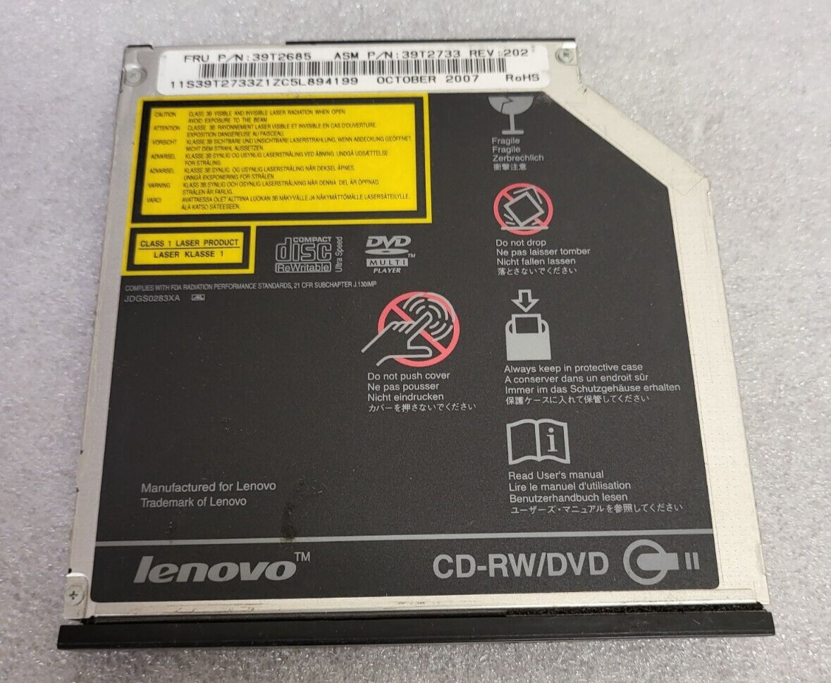 ✔️39T2687 39T2686 DVD-CDRW24x24x24x/8x IBM Lenovo ThinkPad TESTED US SELLER