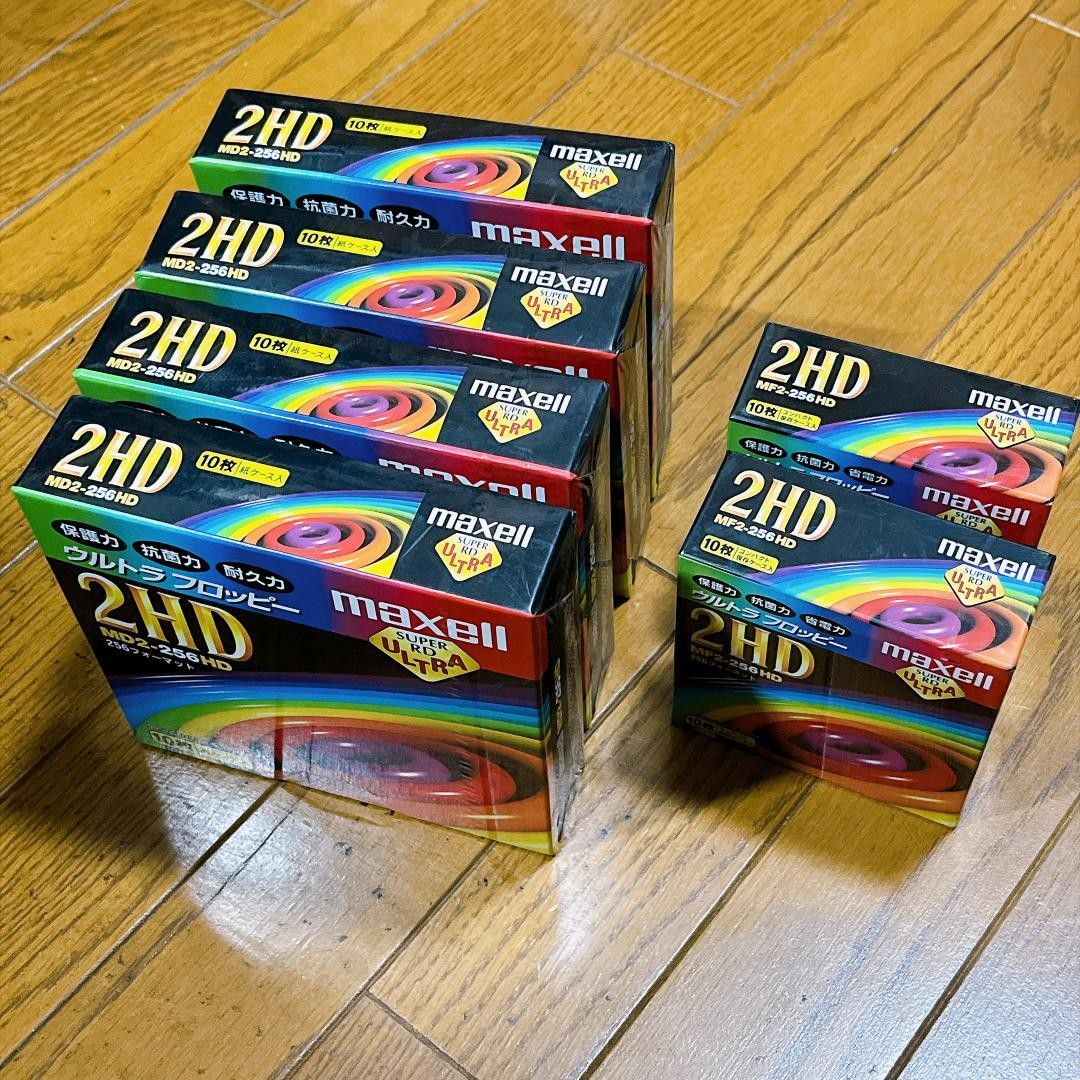 Maxell 3.5 5.25 Inch 2HD 256 Floppy Disk Lot 60 Stored