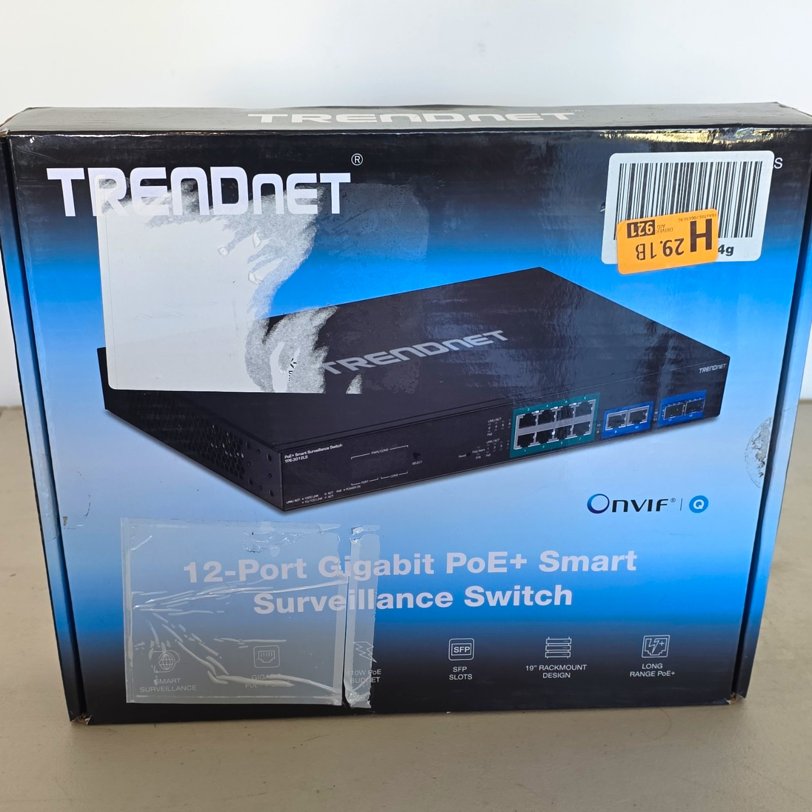 TRENDnet TPE-3012LS 12-Port Gigabit PoE+ Smart Surveillance Rack Switch