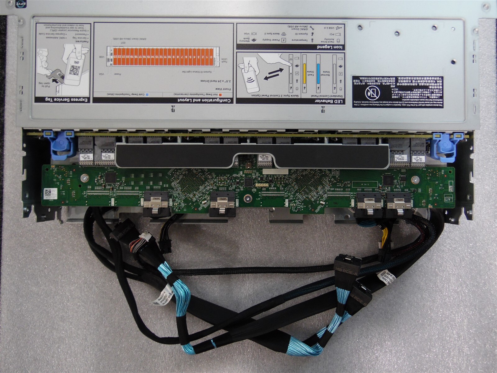 DELL POWEREDGE R7425 24 BAY U.2 NVME SERVER BACKPLANE KIT PC8TD FJH5T 3M0XD