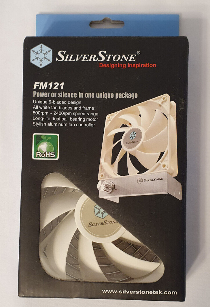 Silverstone FM121 120mm White Dual Ball-Bearing Fan