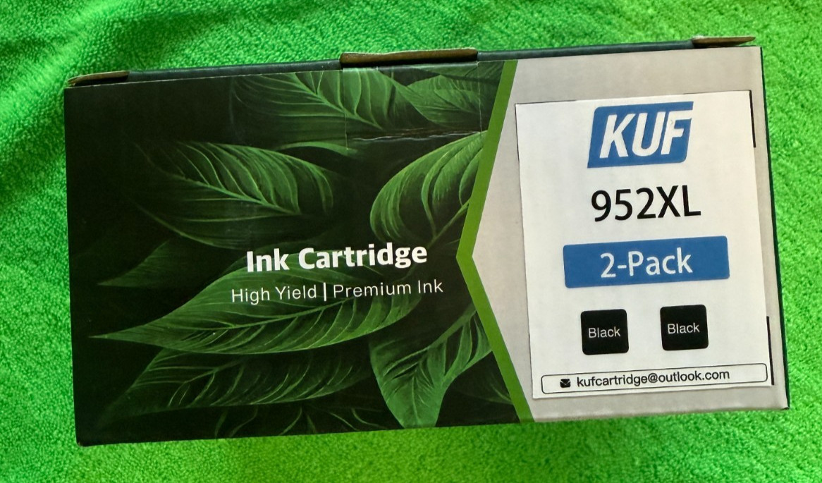 KUF 952XL Black Ink Cartridge 2 Pack for HP OfficeJet Pro Printers