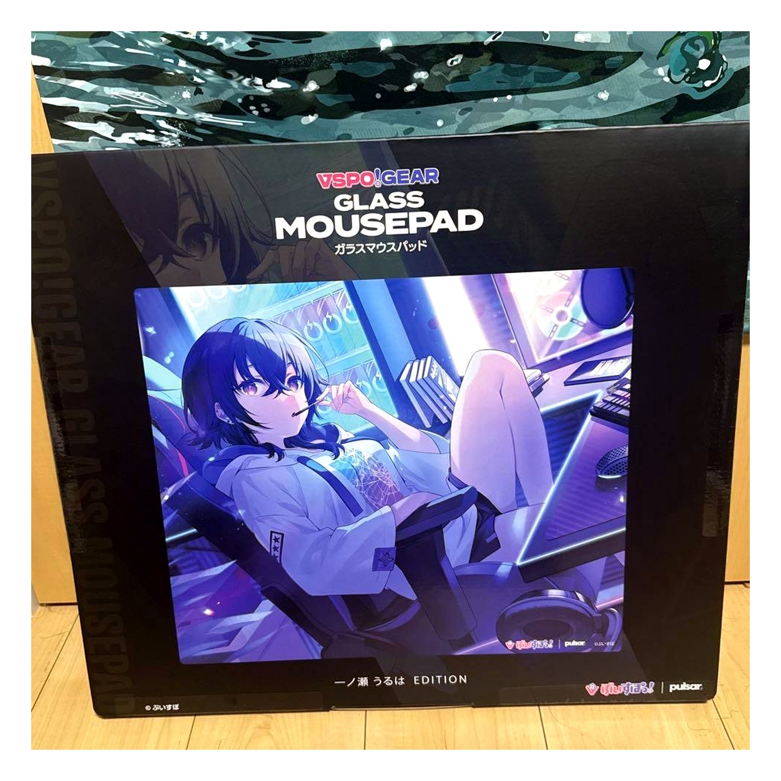 VSPO GEAR Glass Mouse Pad Ichinose Uruha Pulsar Gaming XL 490x420mm Japan NEW