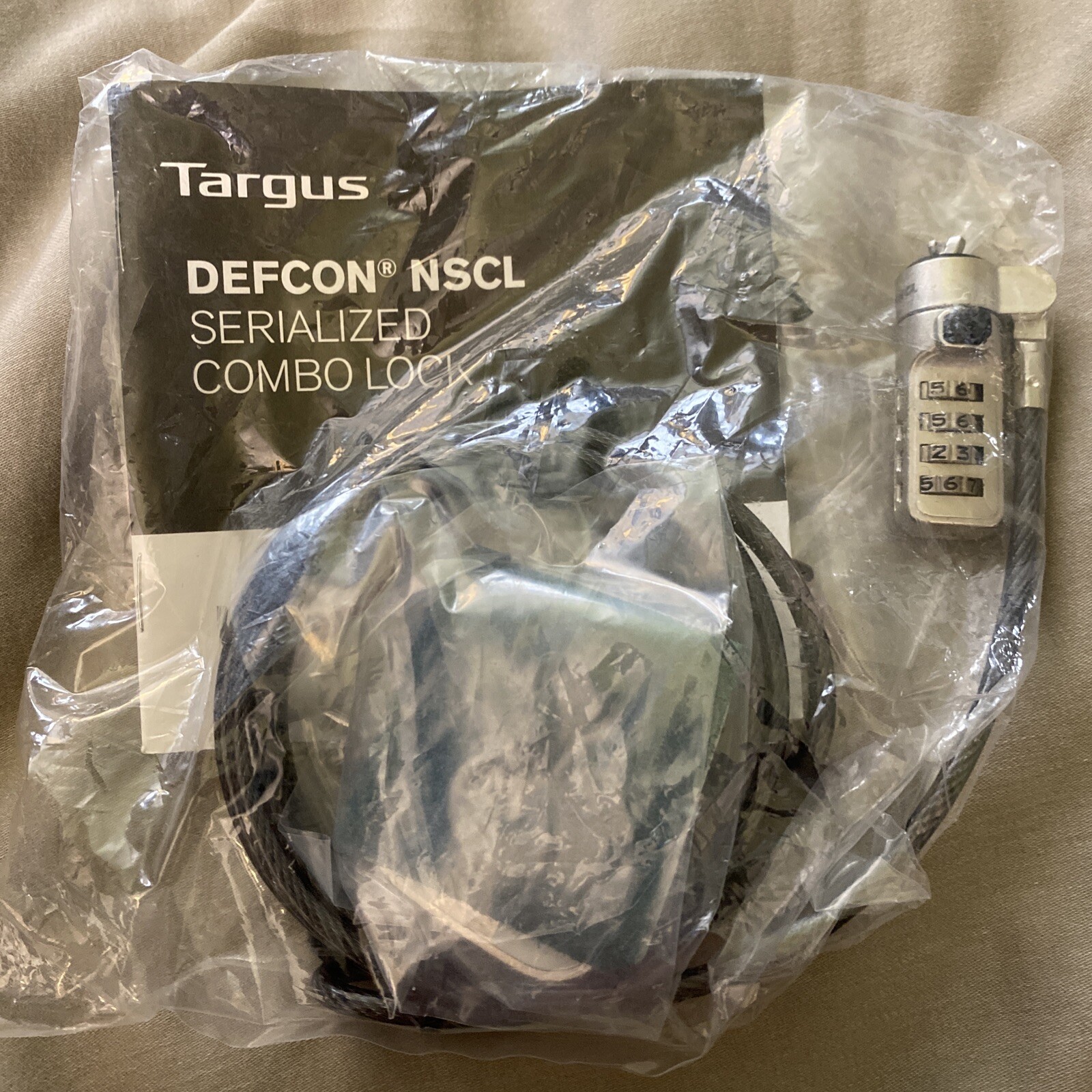 Targus Defcon N-SCL Serialized Combo Cable Lock ASP66GLX-S