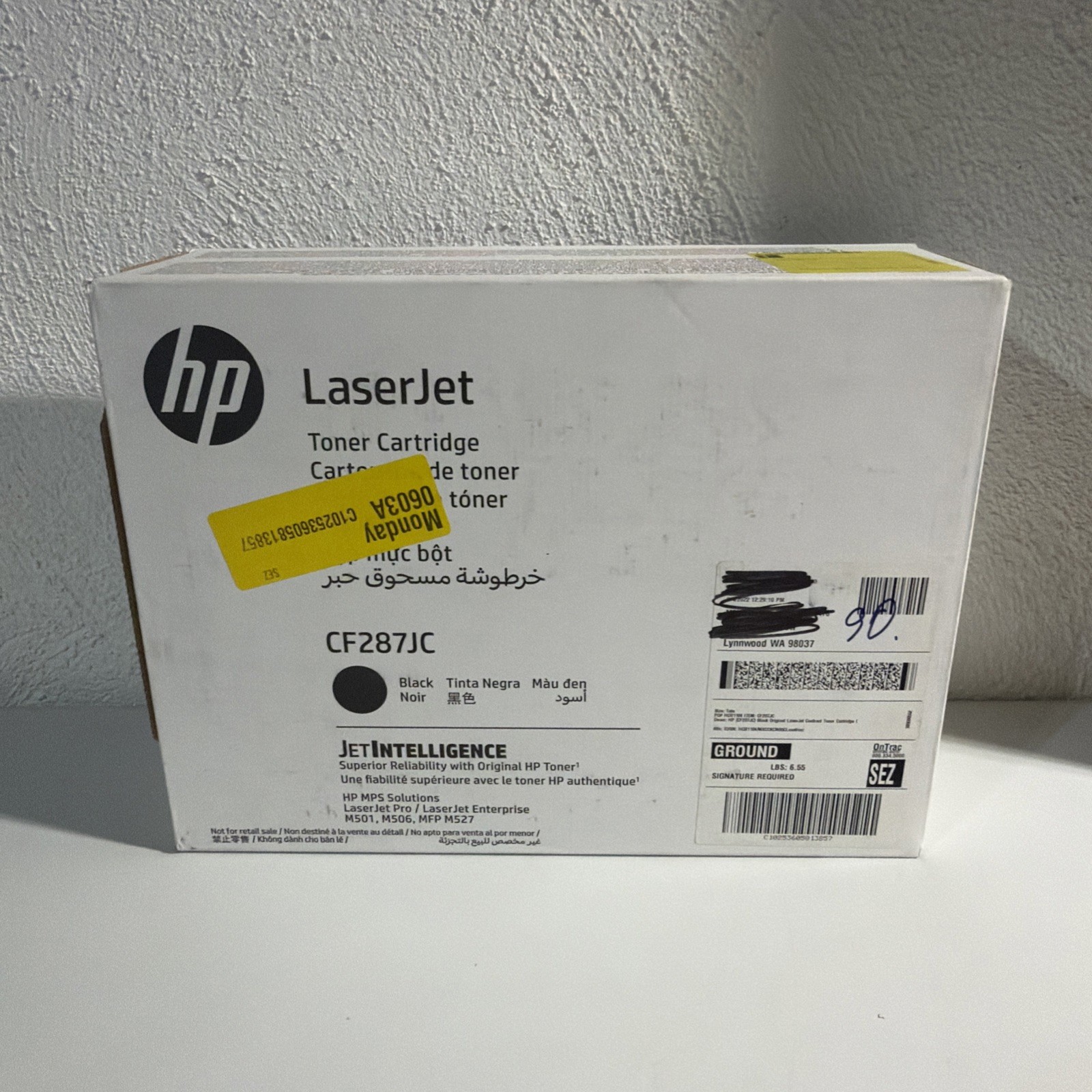 HP 87X CF287JC Black High Yield Cartridge M506 MFP M527 Genuine New Open Box