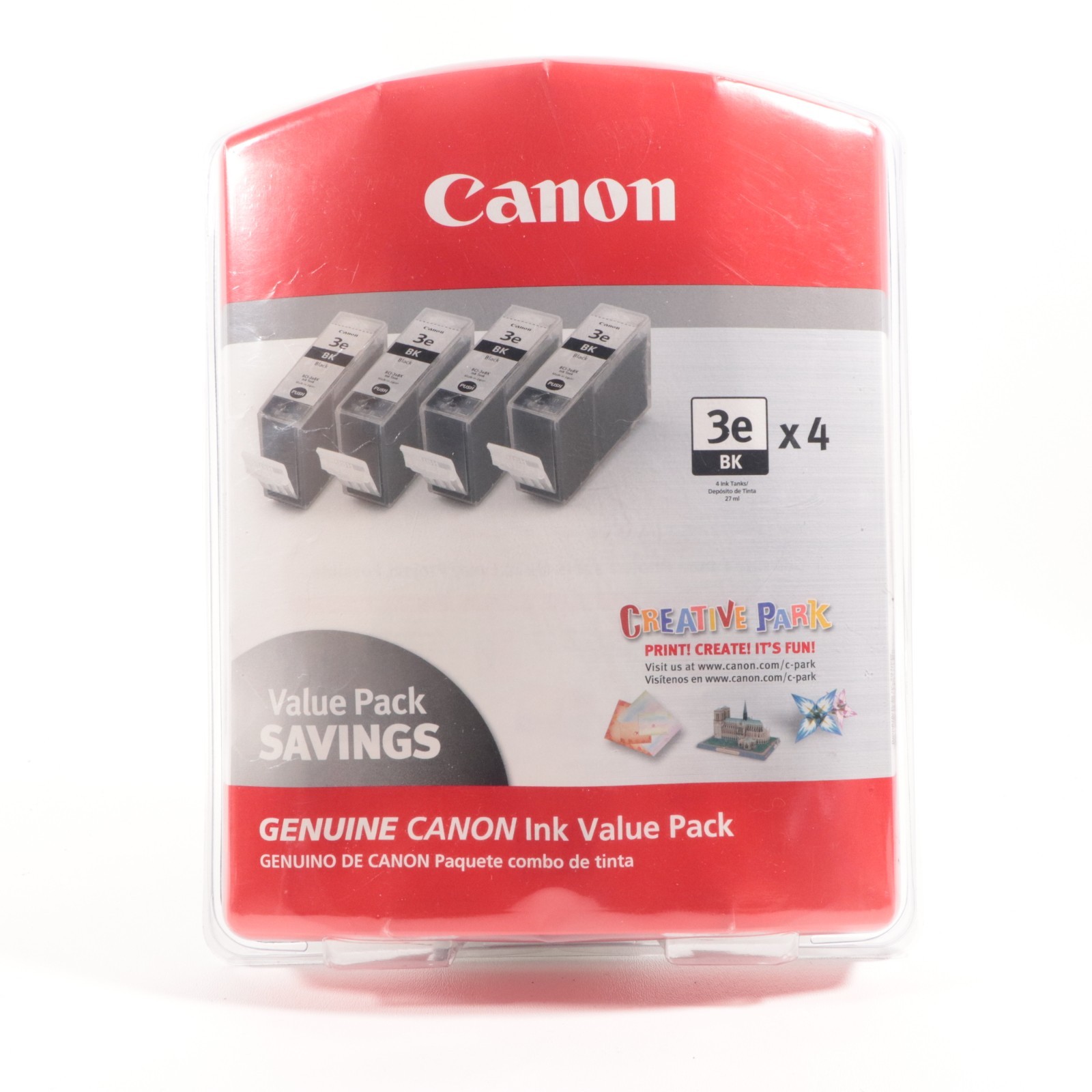 New Genuine Canon BCI-3e Black 4PK Ink Cartridges  i850, i860, S400