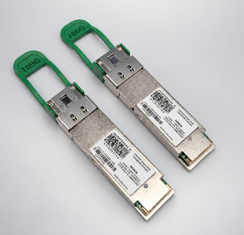 Lot of 2 Nokia 3AL82075AAAA WQTRD6YTAA 100G CWDM4 QSFP28 2km SMF Transceivers
