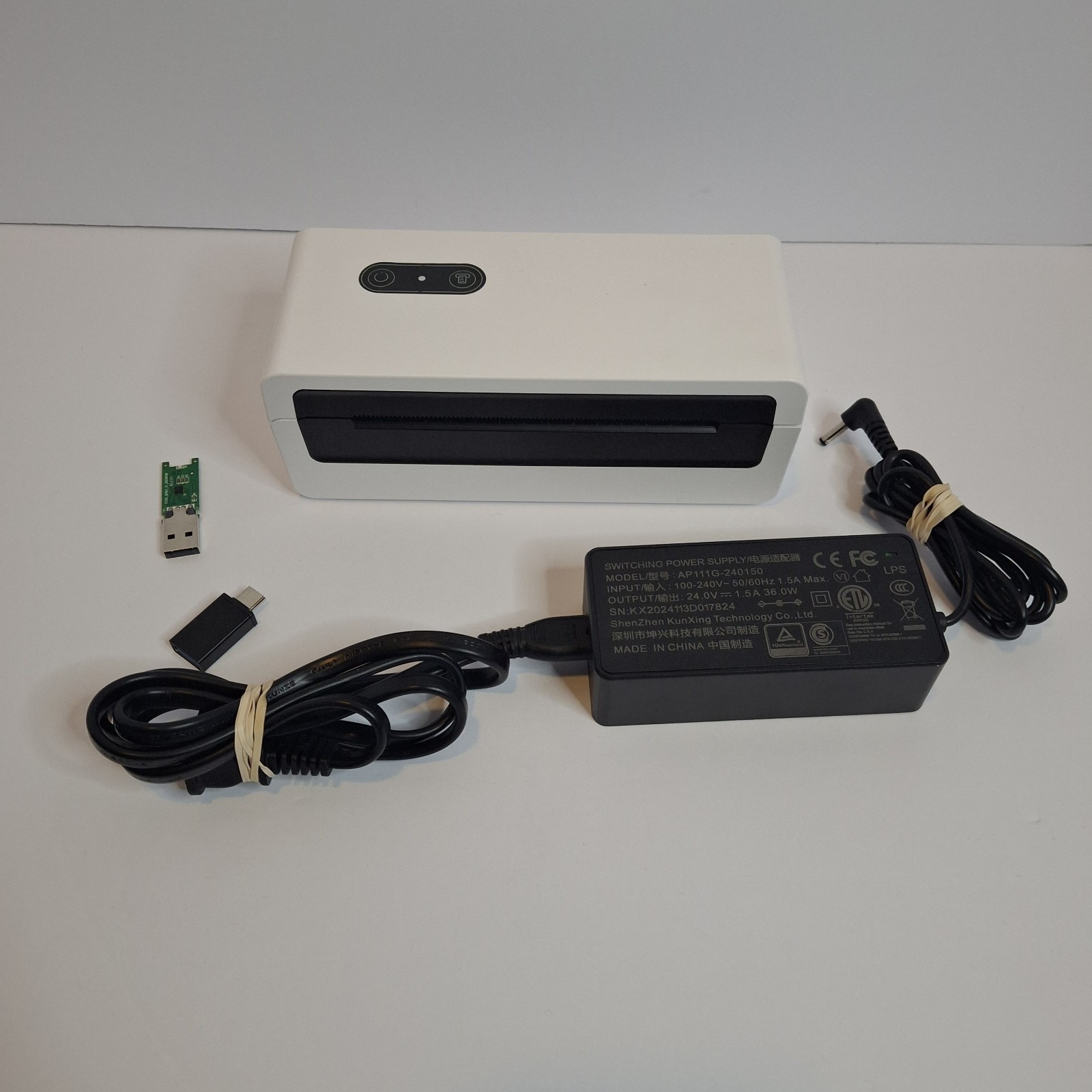Jiose N43BT White 4x6 Shipping Labe Thermal Label Printer And Power Cord Only