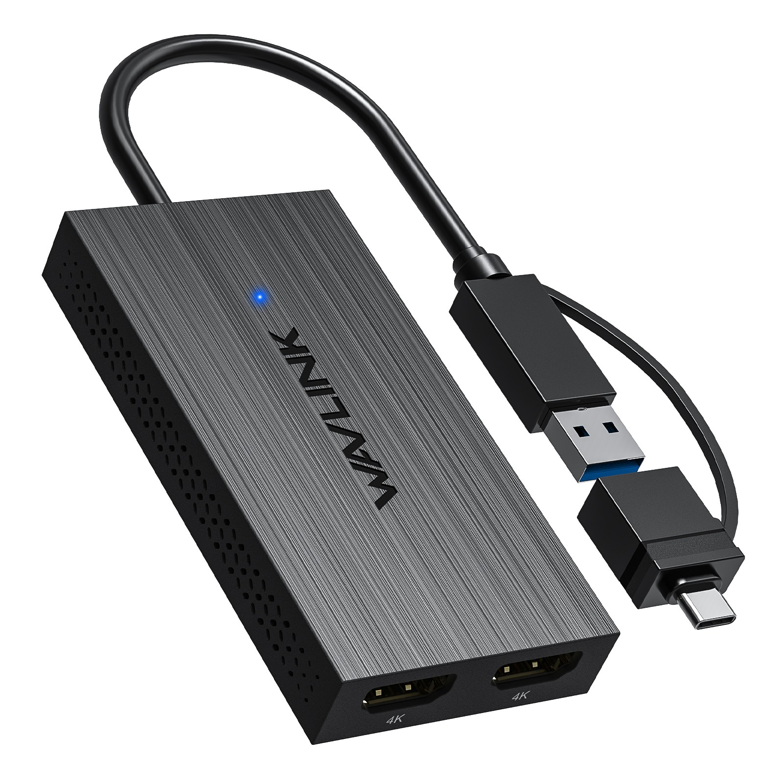 WAVLINK Dual Monitor HDMI Adapter USB A/C to HDMI Hub Adapter Extend or Mirror