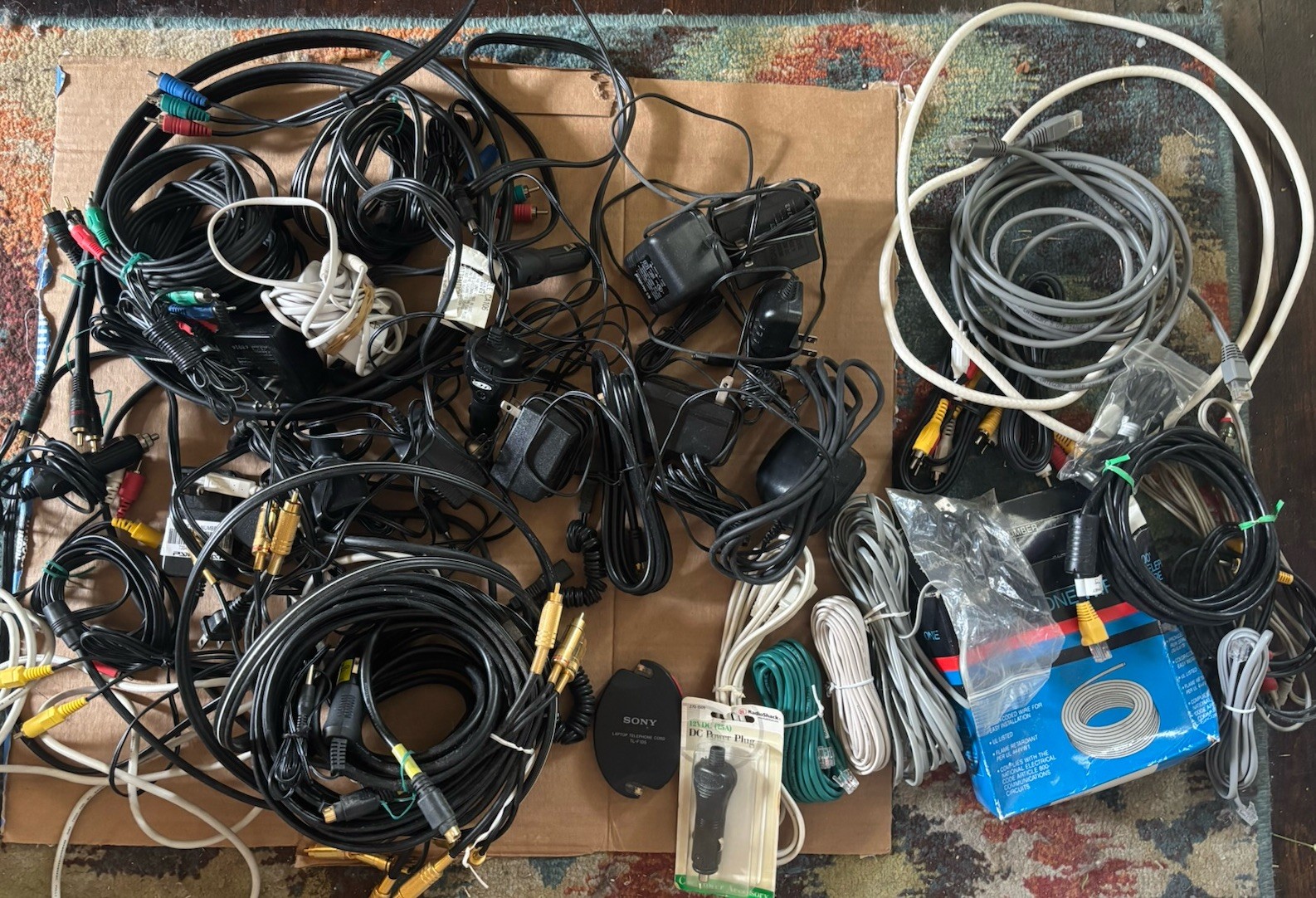 Large Lot of Cords Adapters and Cables Various Brands