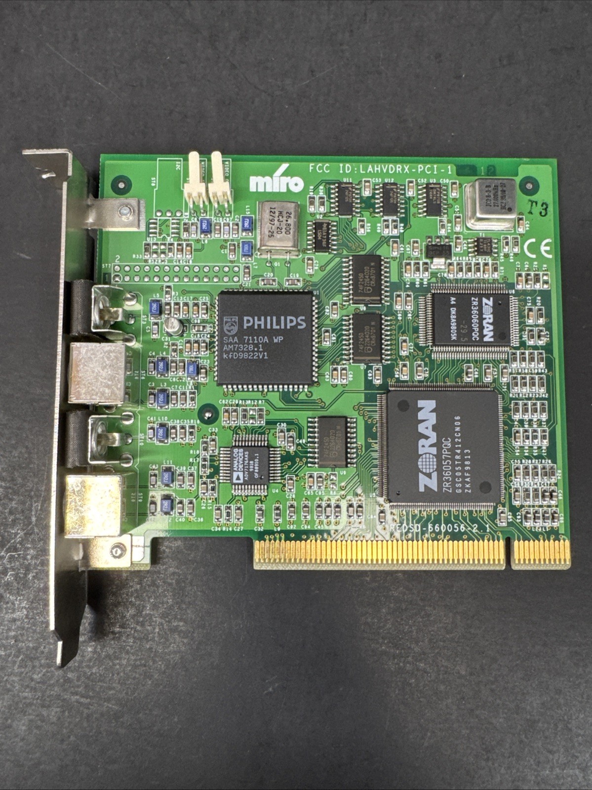Vintage Pinnacle Miro PCI Video Capture Card Zoran Philips SAA7110A Untested