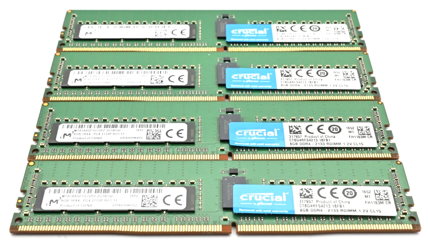 Micron 32GB (4x8GB) PC4-17000 DDR4-2133MHz ECC MTA18ASF1G72PDZ-2G1B1QI