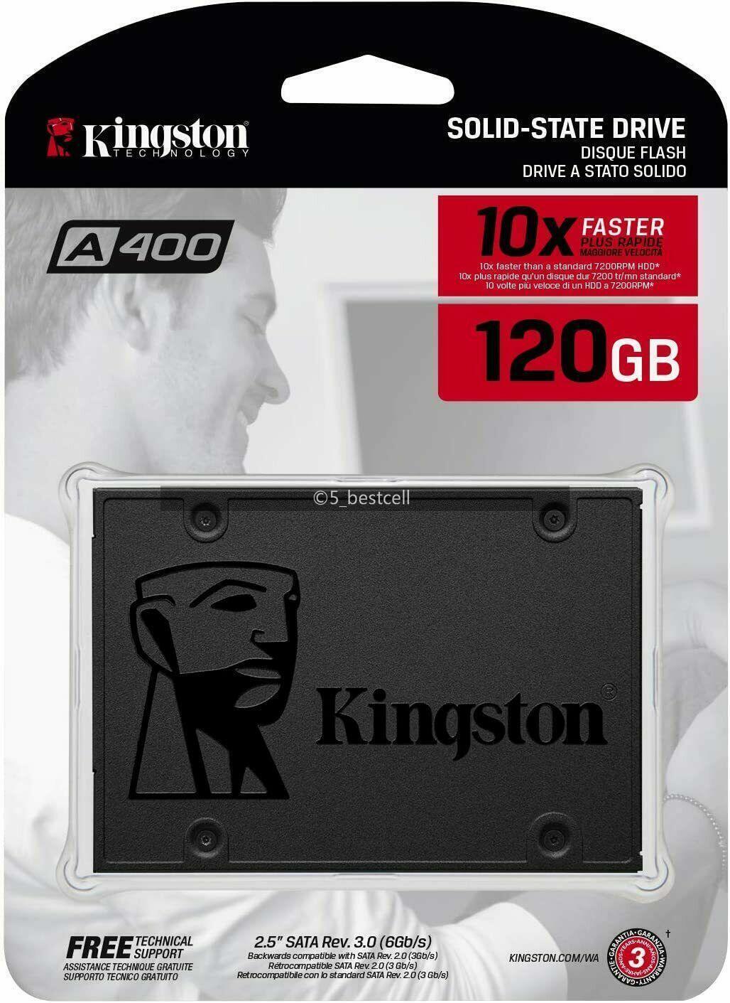 Kingston SSD A400 120GB Solid State Drive 2.5 inch SATA III Speeds up to 500MB/s