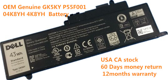NEW Genuine GK5KY Battery for Inspiron 15 7558 P55F001 7568 04K8YH 4K8YH RHN1C