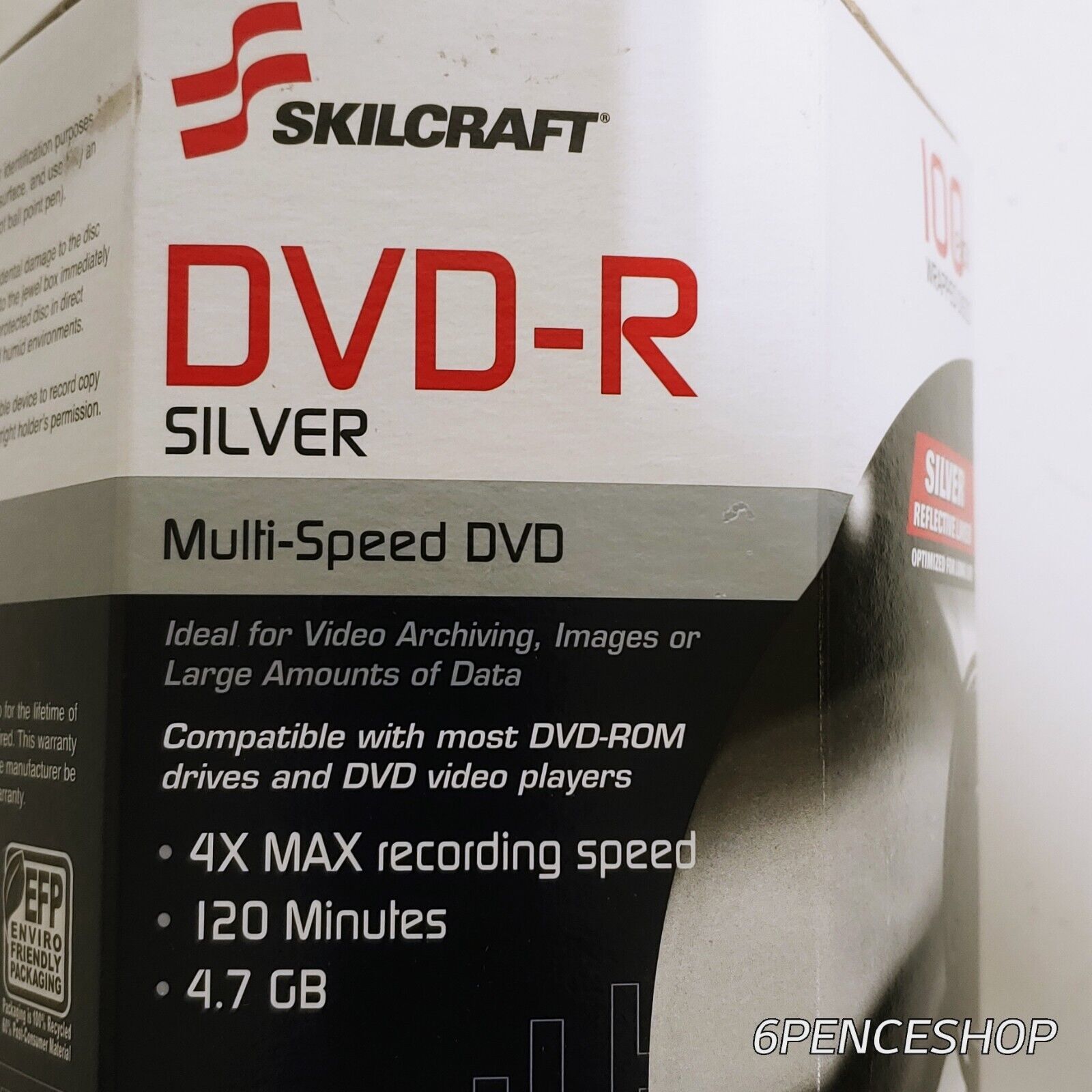100 PK Skilcraft DVD Recordable Media - DVD-R - 4.70 GB