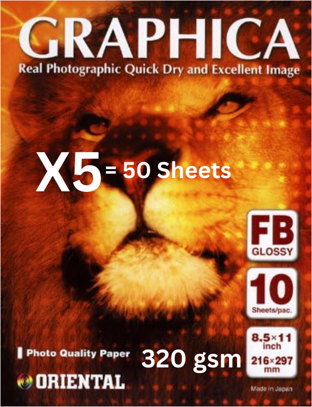 Orintal Japan Graphica Double Wright Fiber Based 320 gsm 8.5x11-50