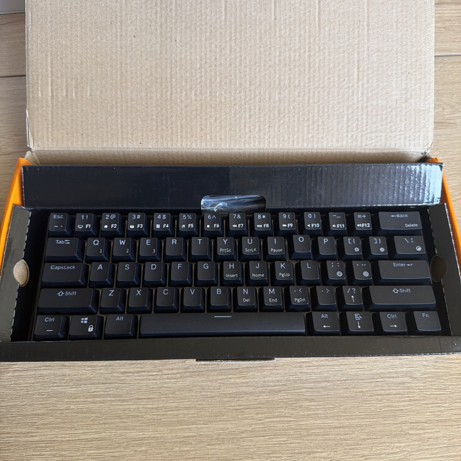 RK ROYAL KLUDGE RK61 60% Mechanical Gaming Black Keyboard Yellow Tri Mode