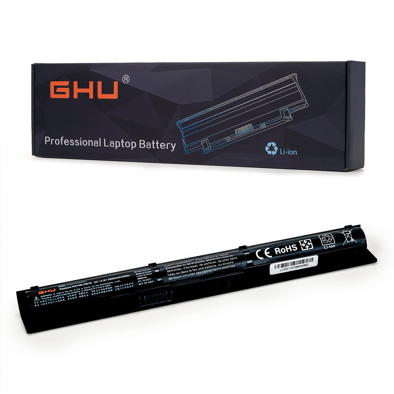 High-Capacity 38Wh 14.8V Laptop Battery for HP ProBook 450 455 470 G3, Compatibl