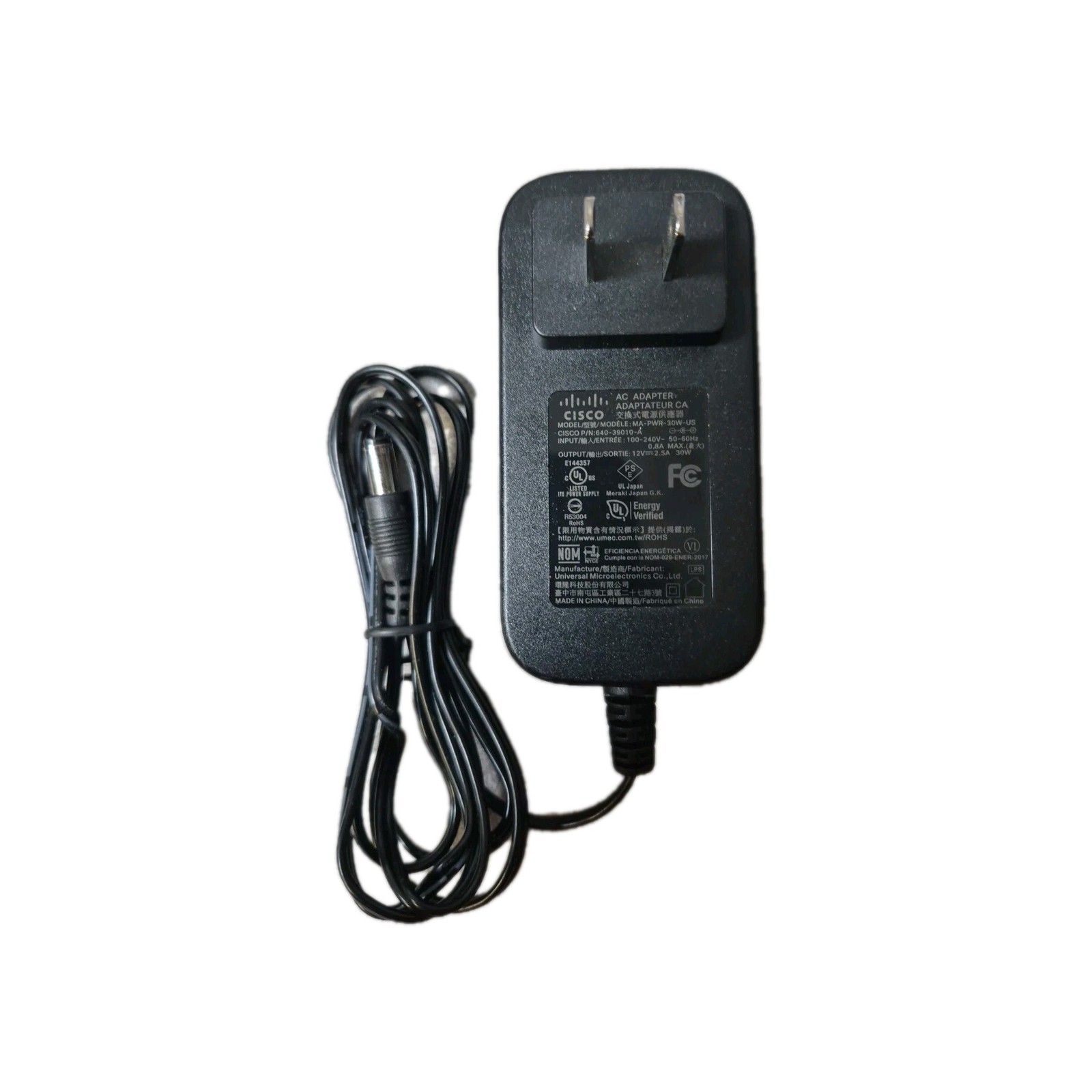 NEW AC Adapter For Cisco MA-PWR-30W-US PWR-30W-AC 12V DC 2.5A 30 W Power Supply
