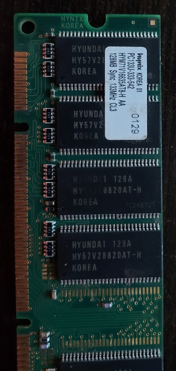 Hynix Korea HYM71V16635AT8-H AA 128MB Sync 133MHz CL3 +Untested+