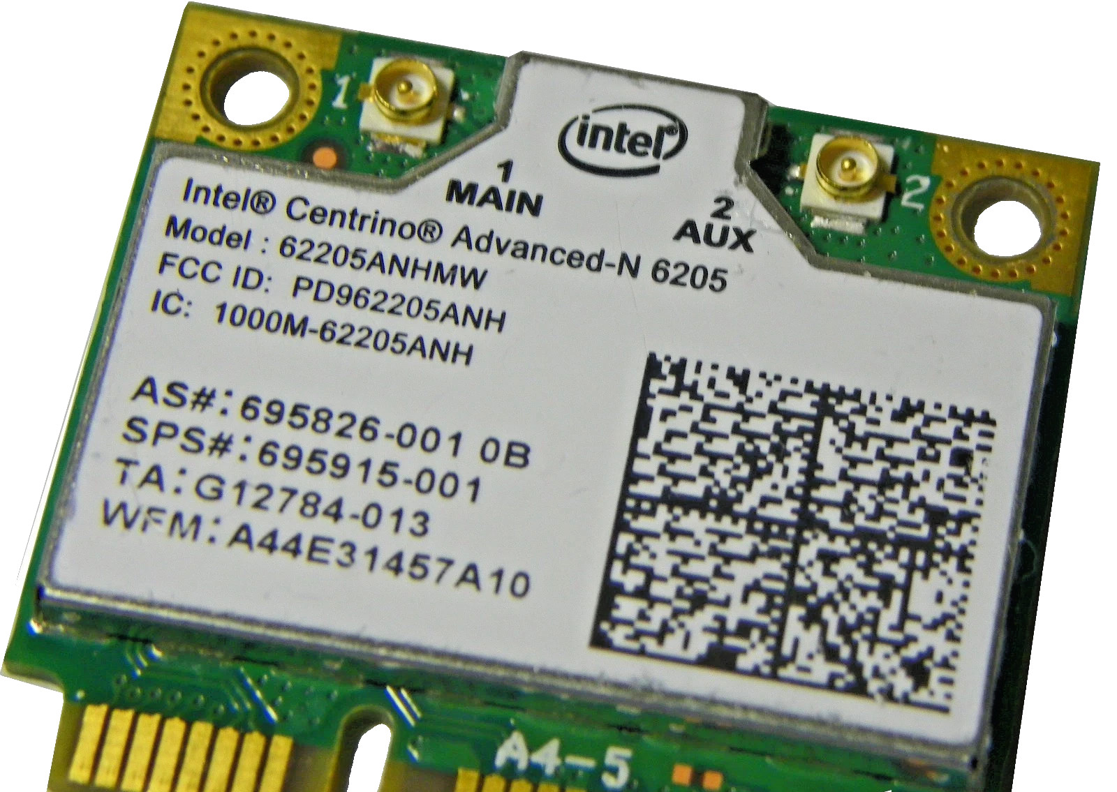 OEM HP 695915-001 Intel Centrino Advanced-N 6205 62205ANHMW abgn PCIe Half
