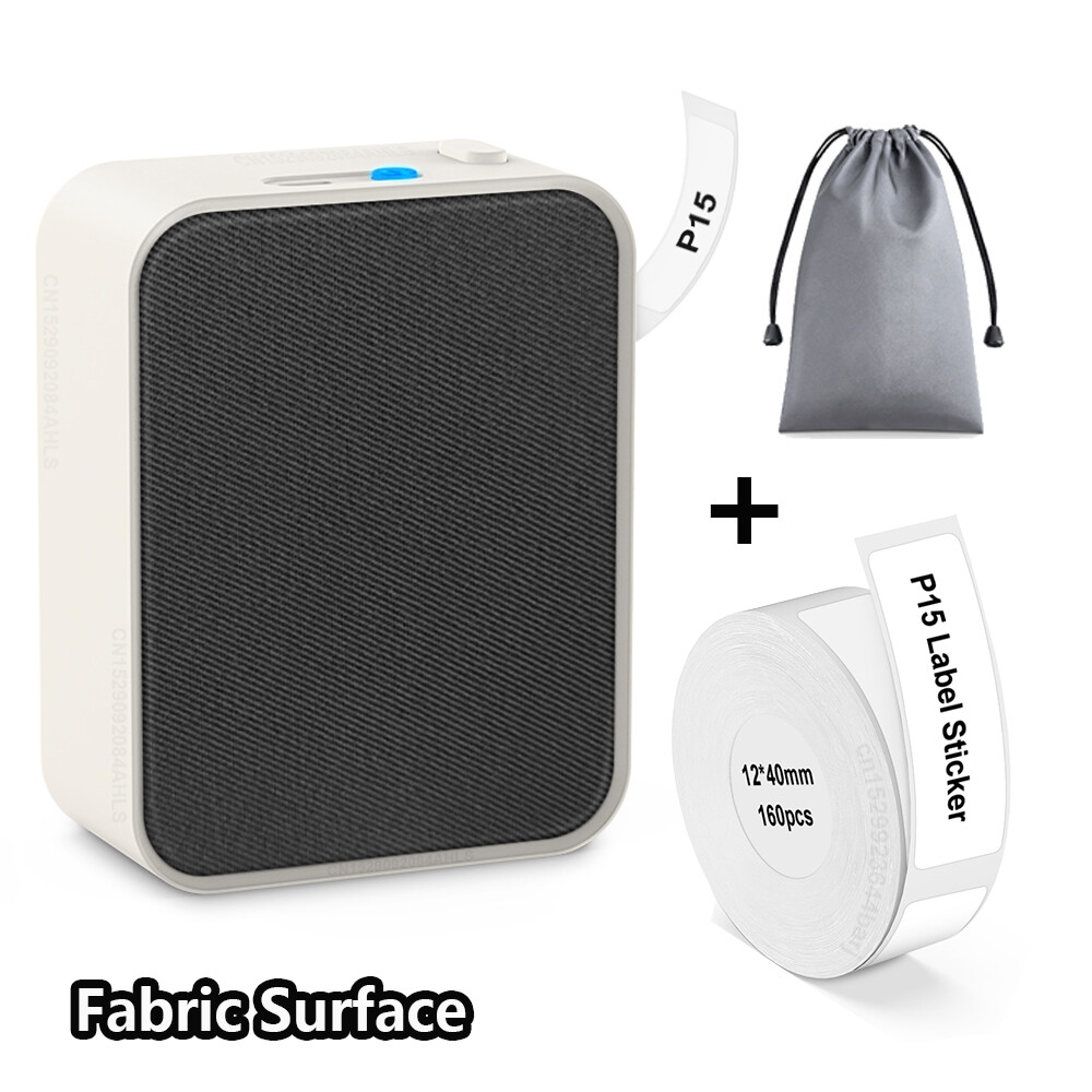 Mini Label Printer Bluetooth Thermal Label Maker Machine, 12-15mm Width Tapes