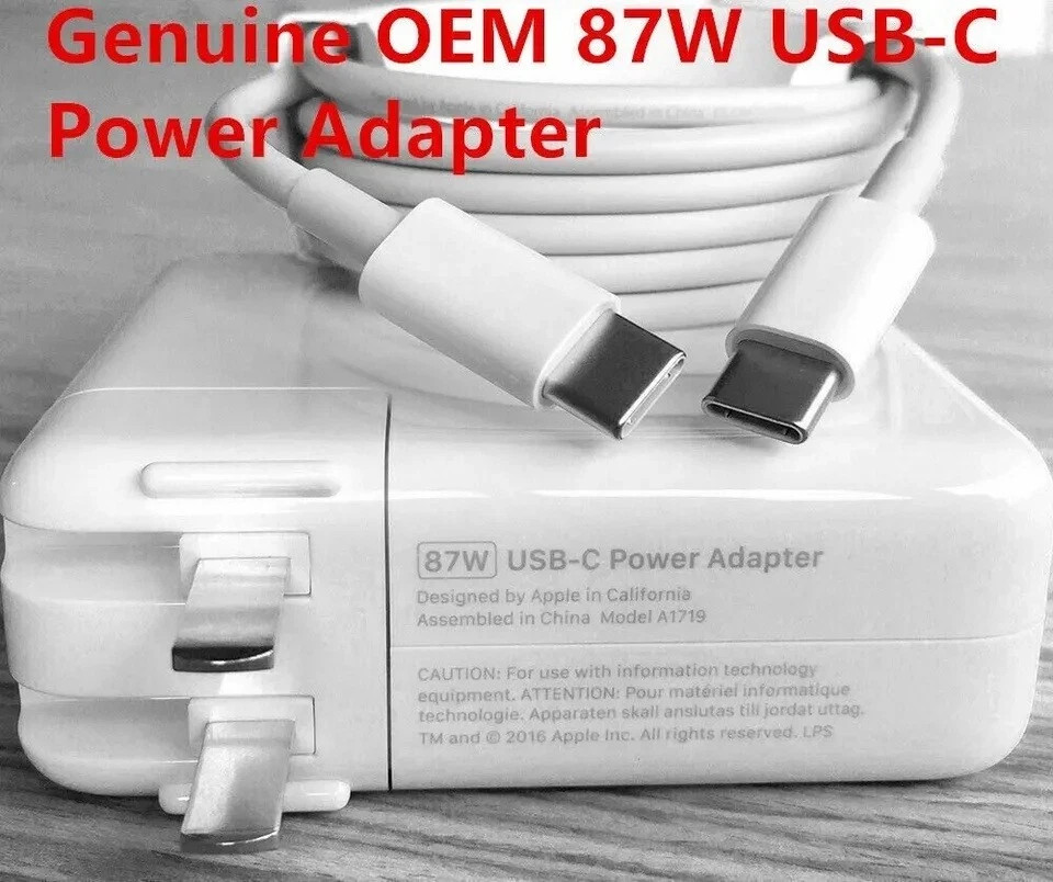 Genuine OEM 87W USB C Power Adapter Charger For Apple MacBook Pro 13inch 15" 16"