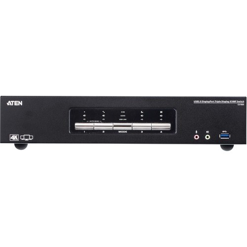 ATEN 4-Port USB3.0 4K DisplayPort Triple Display KVMP Switch