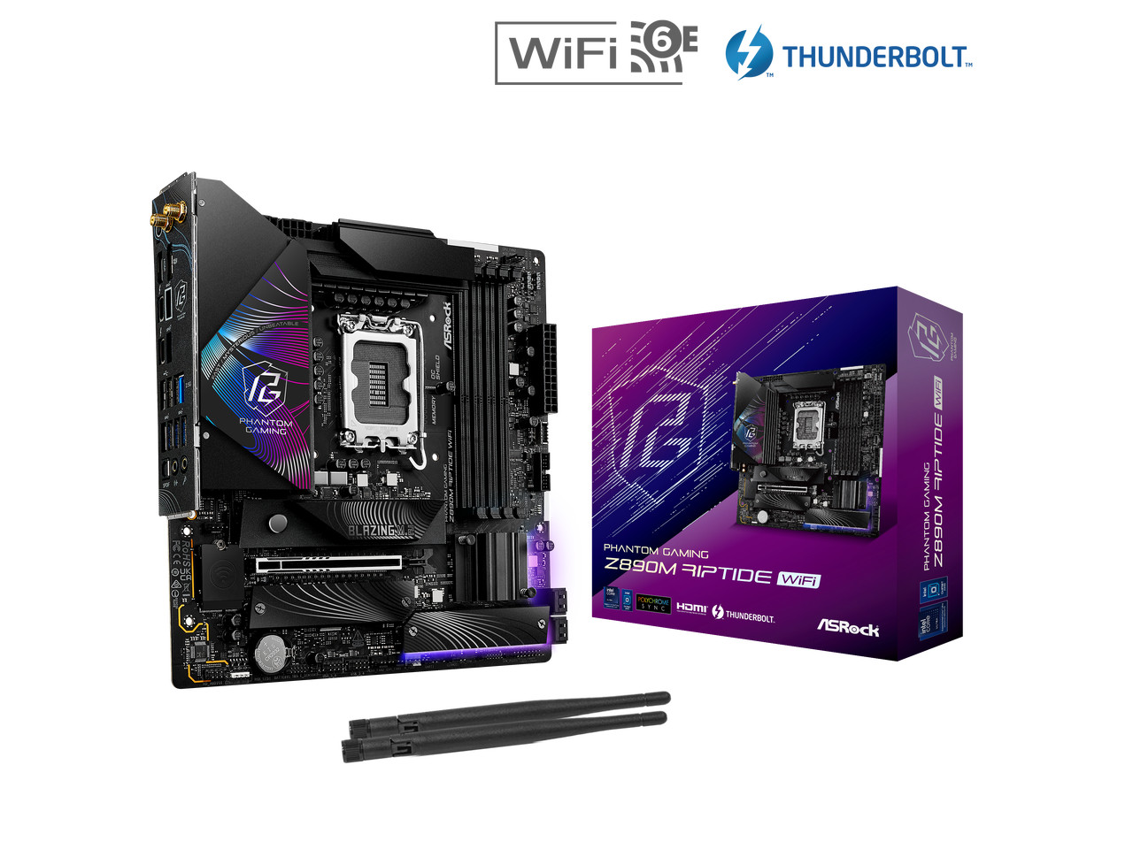 ASRock Z890M Riptide WiFi LGA 1851 Intel Z890 Micro ATX Motherboard