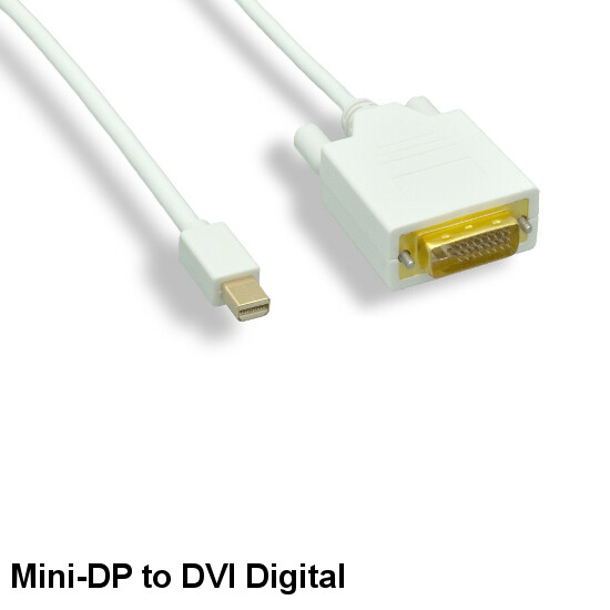 Kentek 6FT Mini DisplayPort to DVI Digital DVI-D Cable Thunderbolt for PC MAC