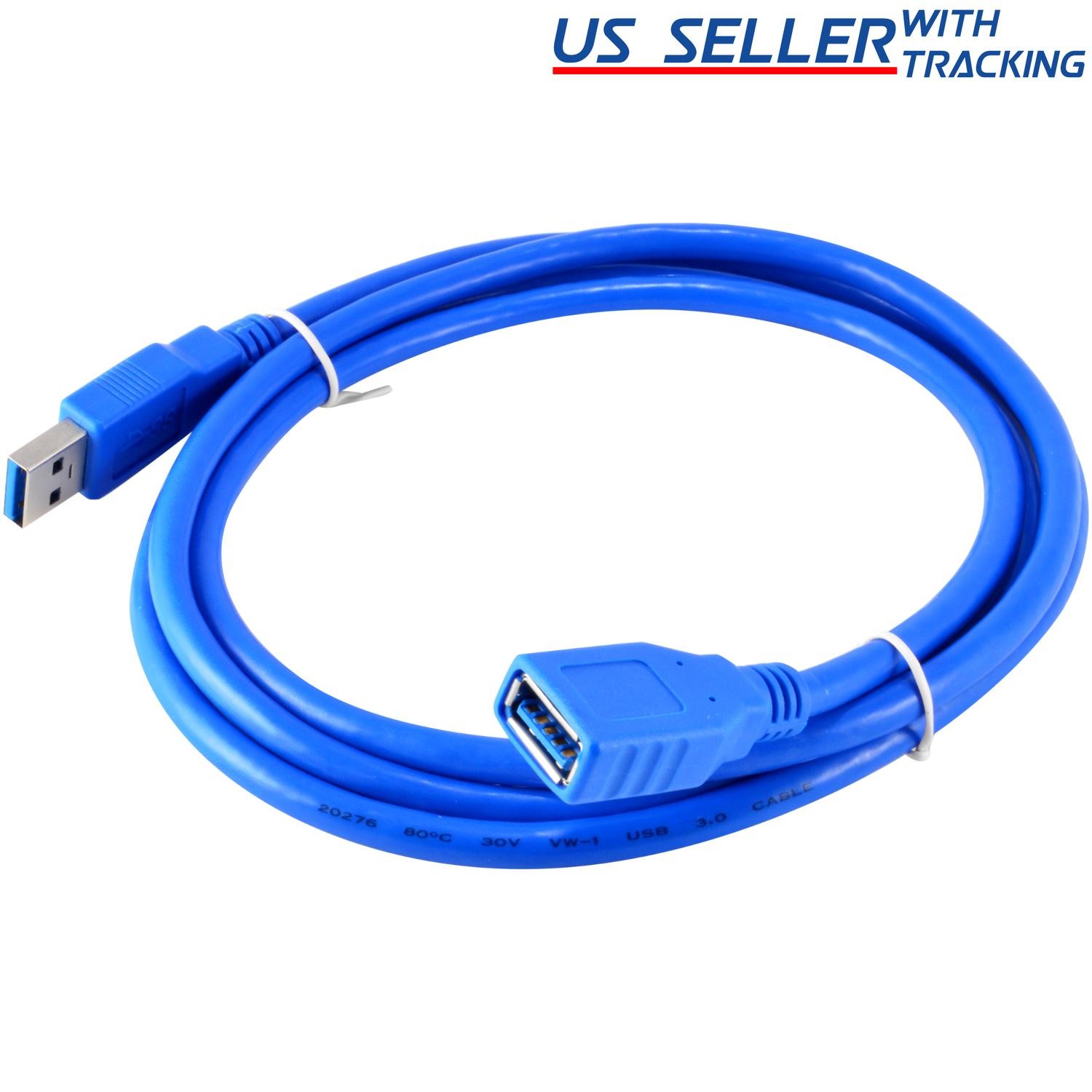 5FT 5 Feet USB 3.0 Type A Male to Female Extension Cable 1.5M Blue