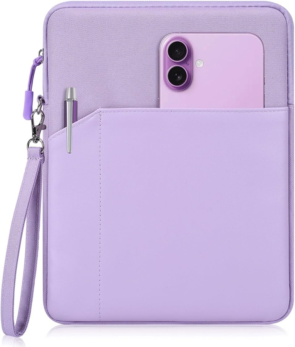 Waterproof Tablet Sleeve Case in Purple for 13 inch iPad Air M3 2025 and More