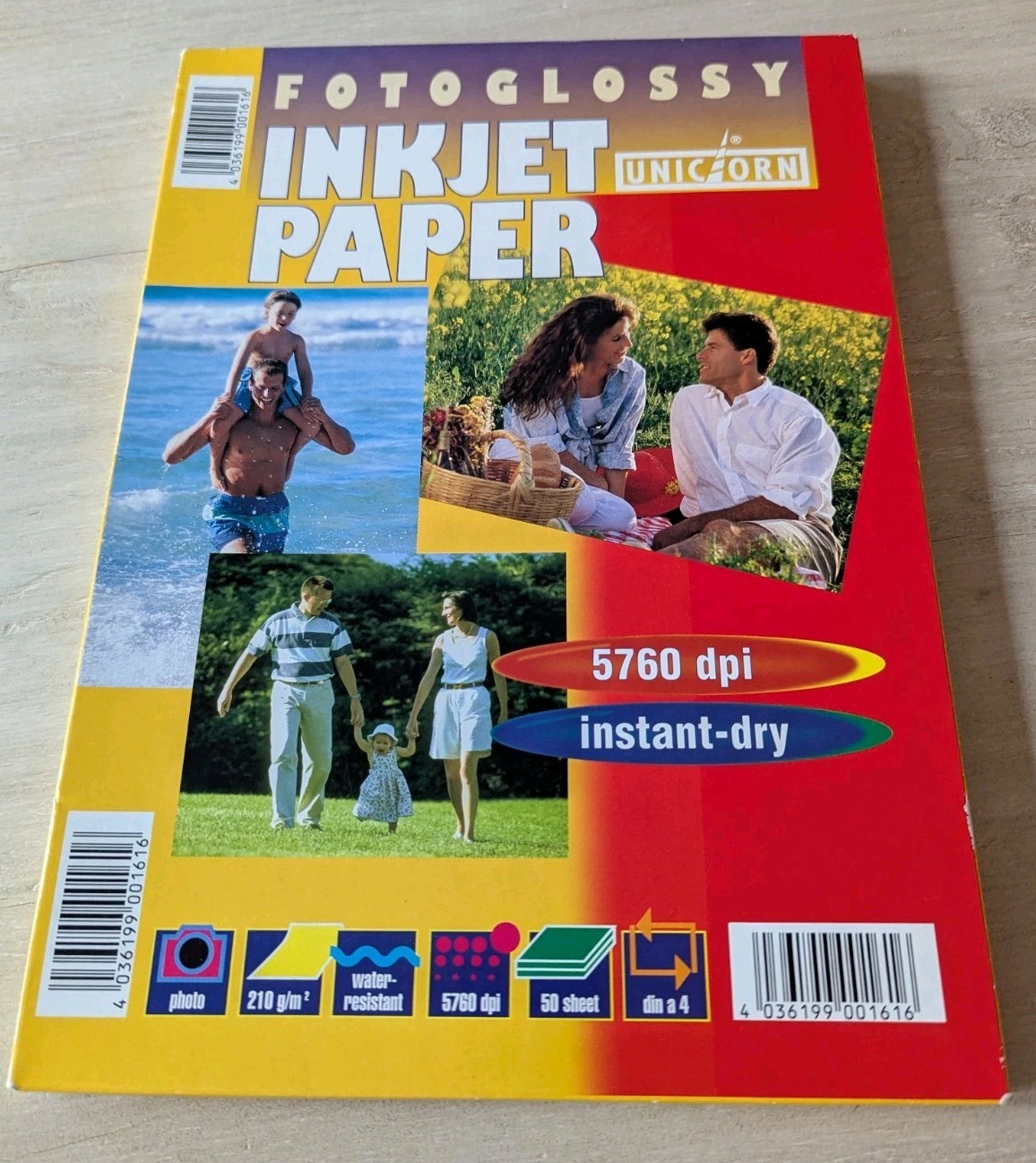 Unicorn Fotoglossy A4 Photo Paper 210 g/m² 50 Sheets 5760 dpi Instant Dry