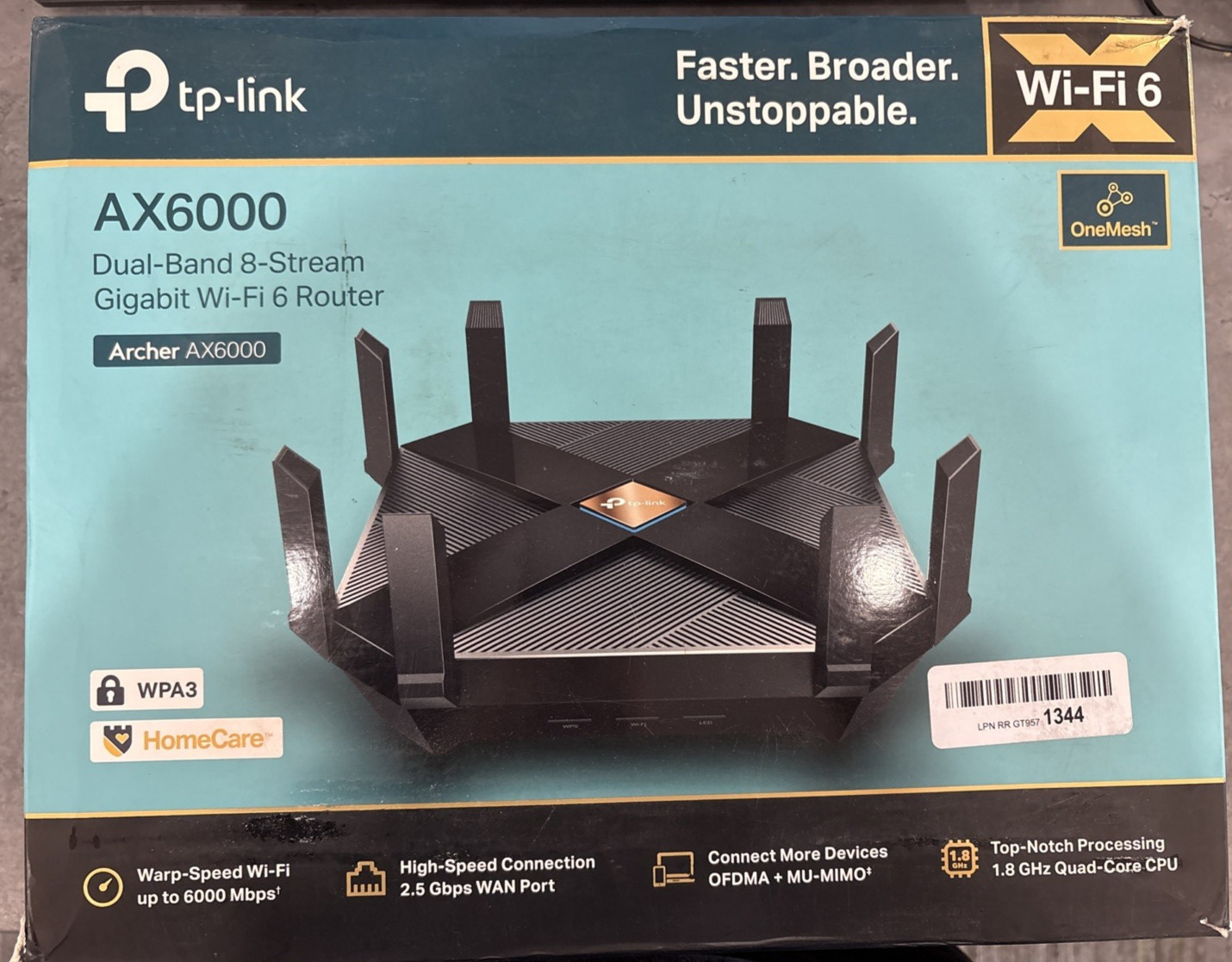 TP-Link AX6000 WiFi 6 Router(Archer AX6000)