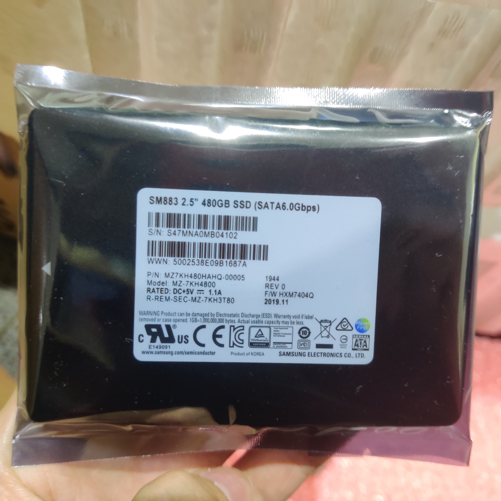 480GB SSD compatible Samsung SM883 2.5 R-REM-SCE-MZ-7KH3T80 MZ7KH480HAHQ-00005