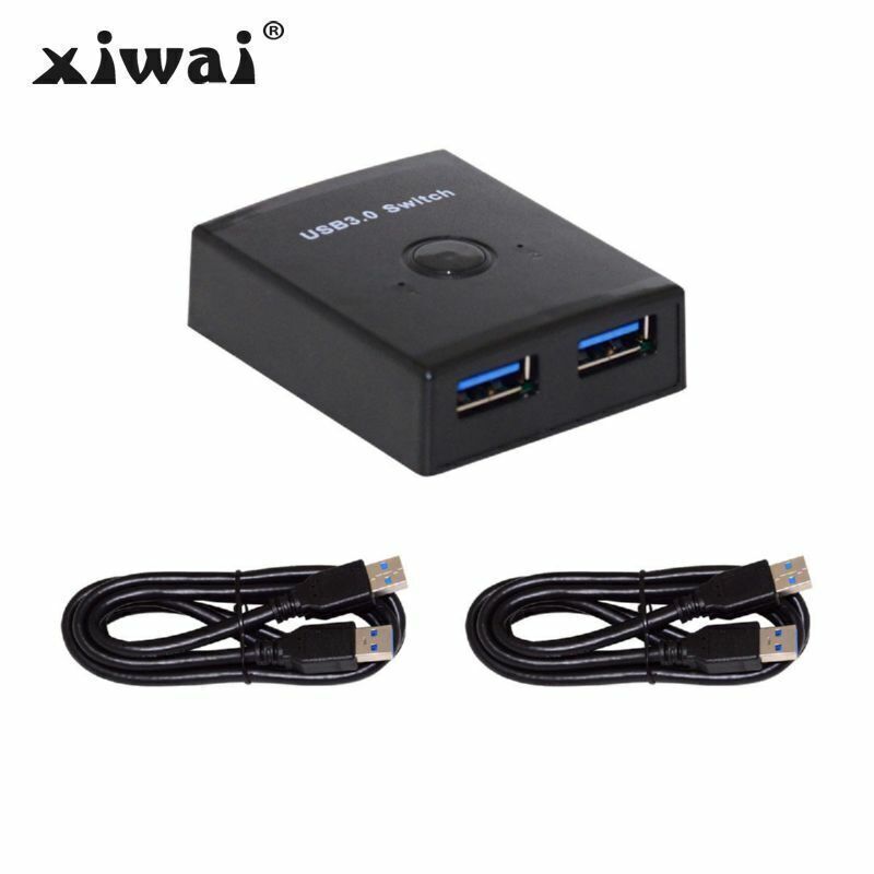 xiwai KVM USB 3.0 Bidirectional Switch Selector 2 to 1 PCs Sharing or 1 to 2 Hub