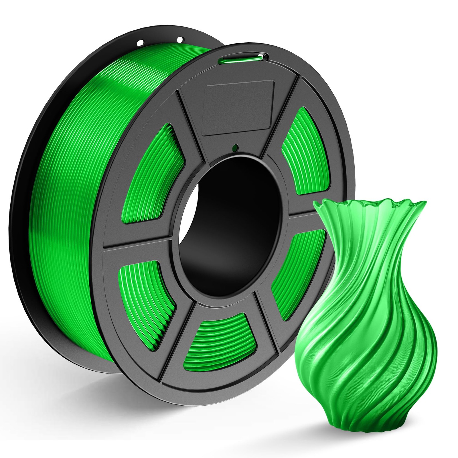 TECBEARS PLA Filament 1.75mm, 1kg Transparent Green