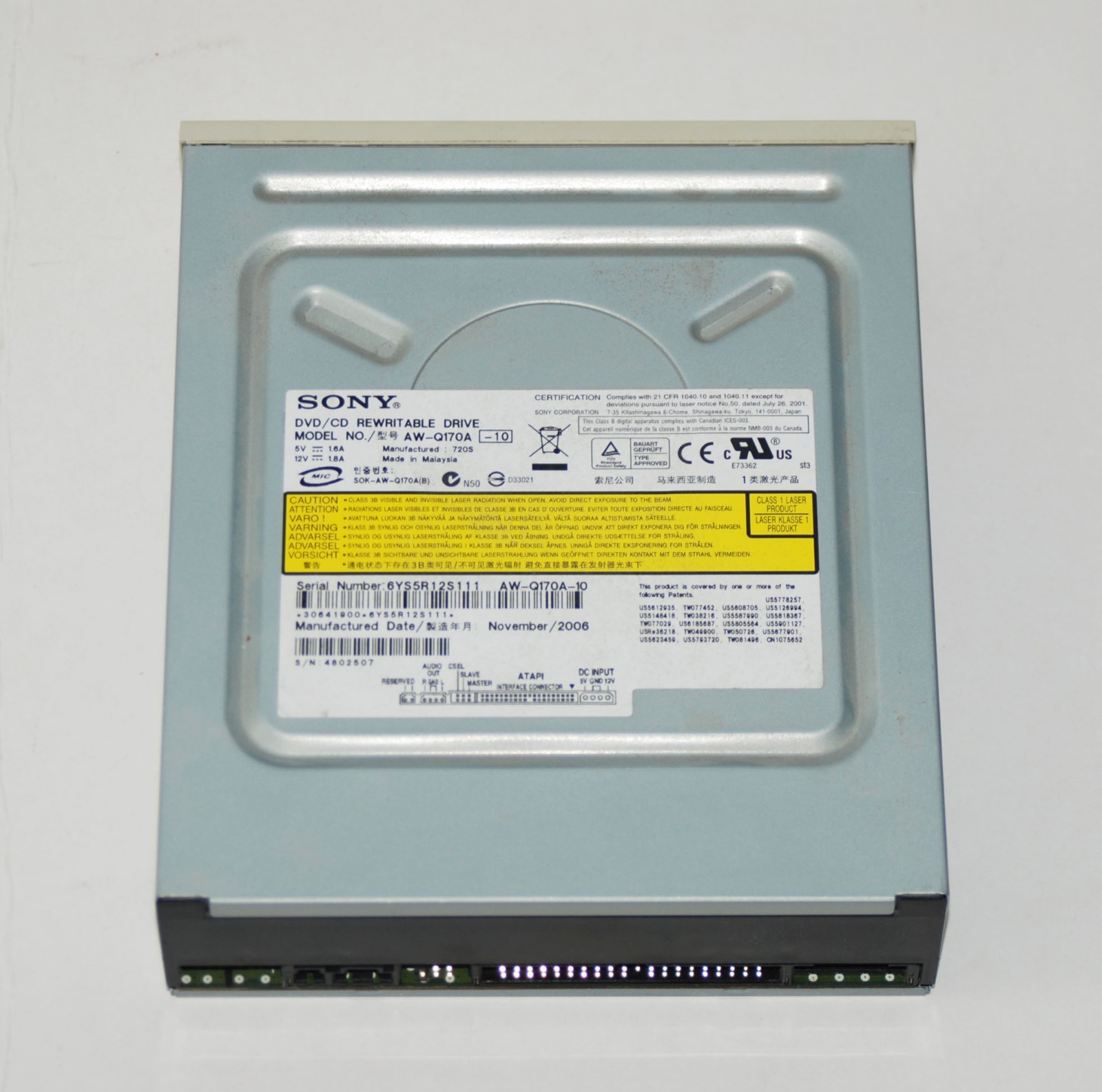 CP11 - Sony DVD/CD Rewritable Drive - Beige - Model AW-Q170A