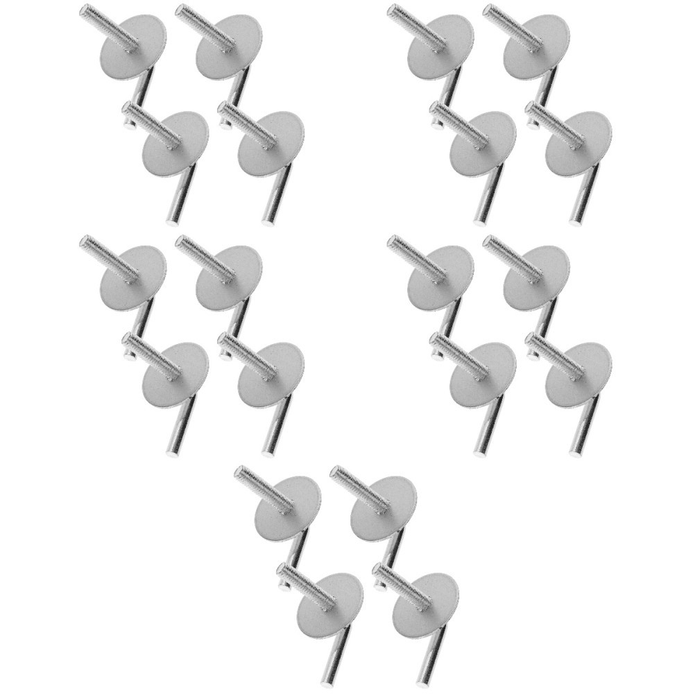 20Pcs Fan Base Fixing Screws Silver Iron Household Fan Pedestal Mounting Set