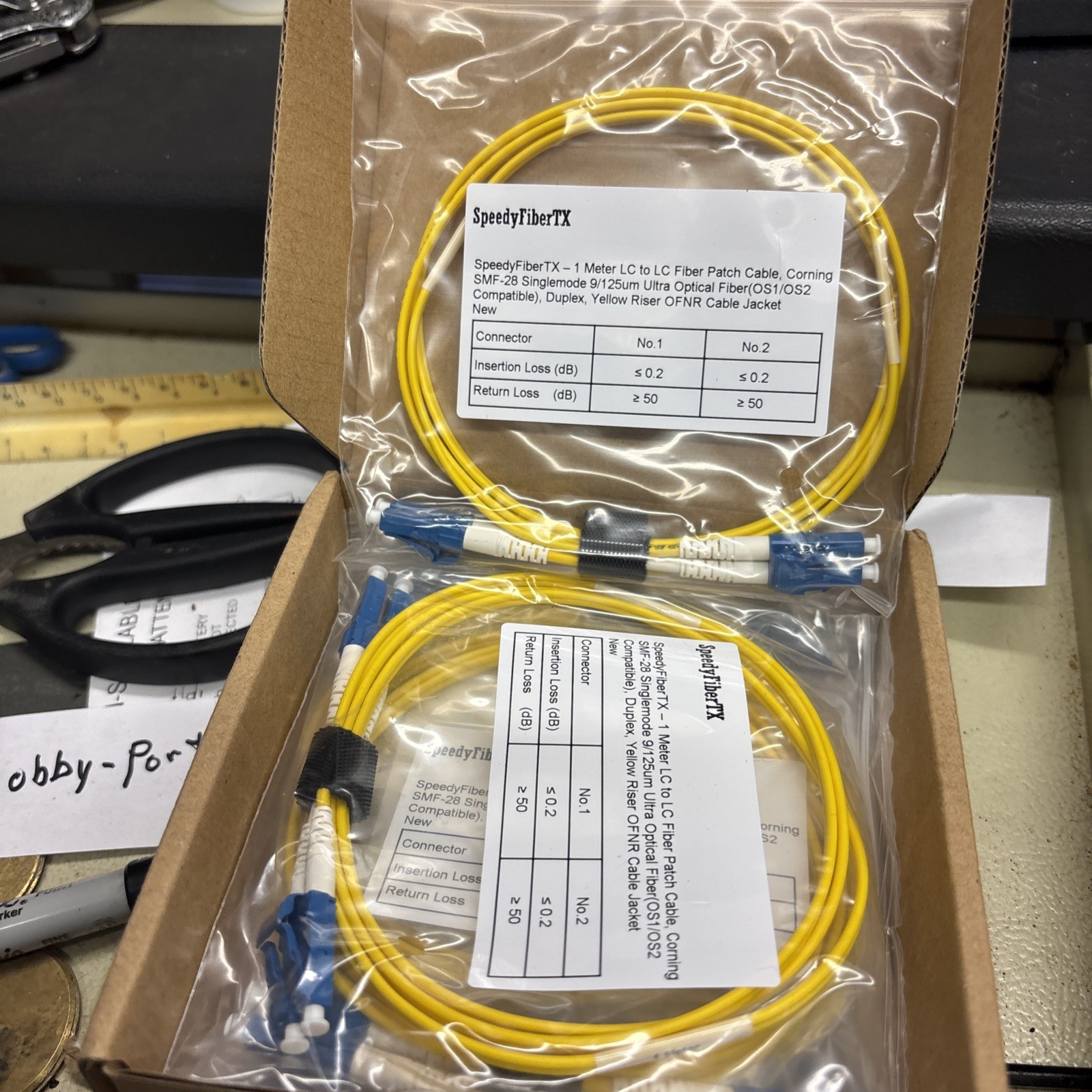 Speedy Fiber TX-6 pack  1 Meter LC to LCFiber Patch Cable CorningSMF-28